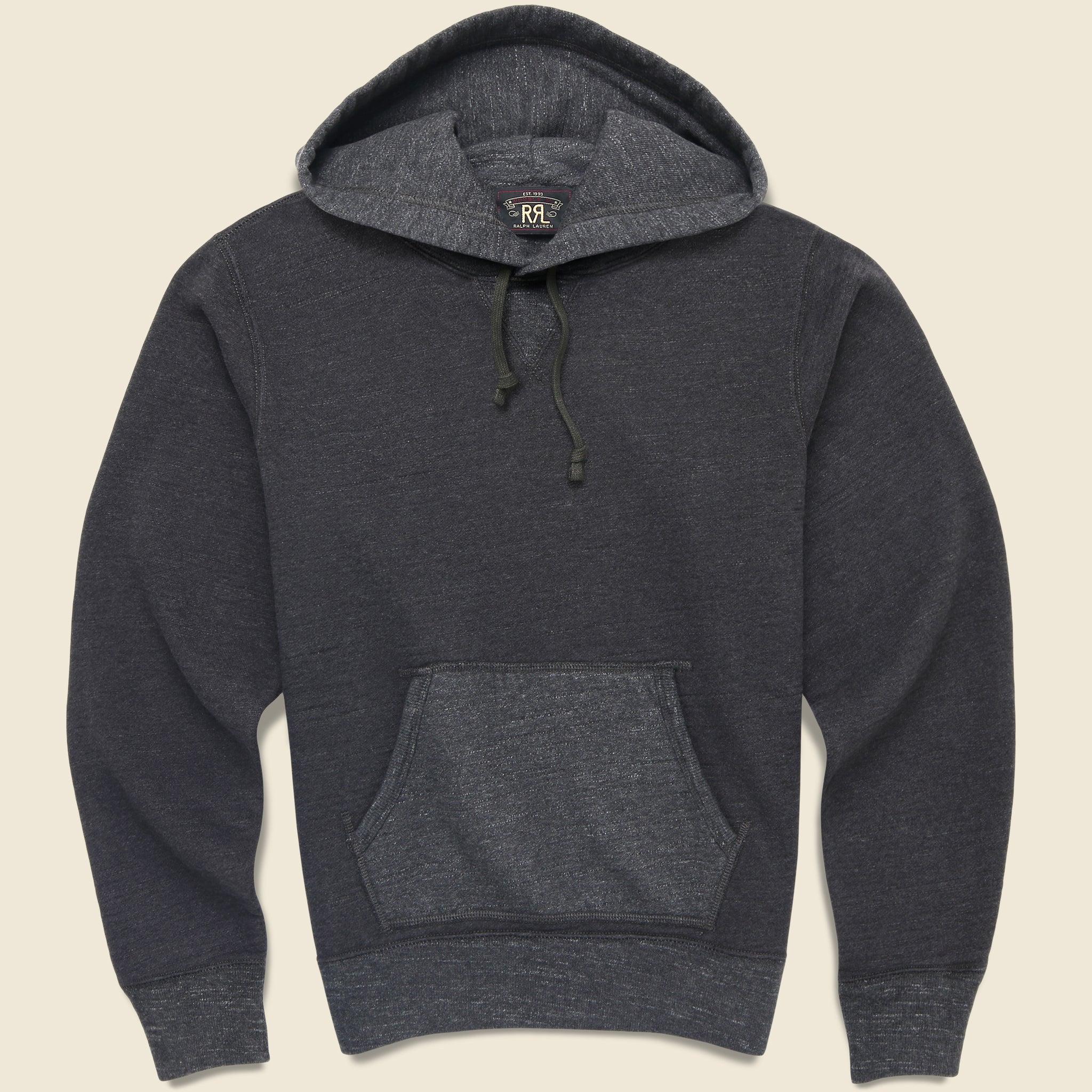 Terry Two-Tone Hoodie - Charcoal