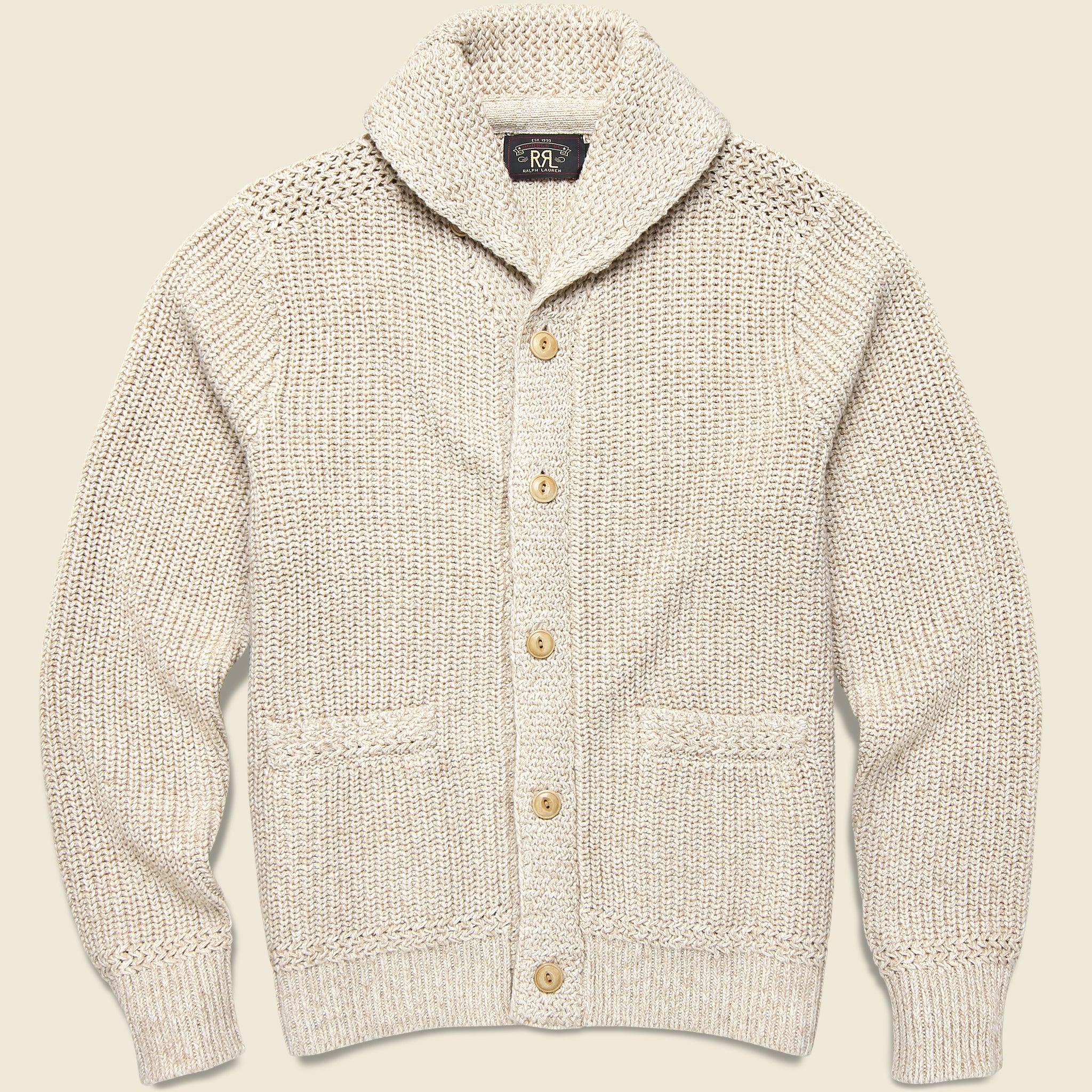 Shawl Collar Cardigan - Cream