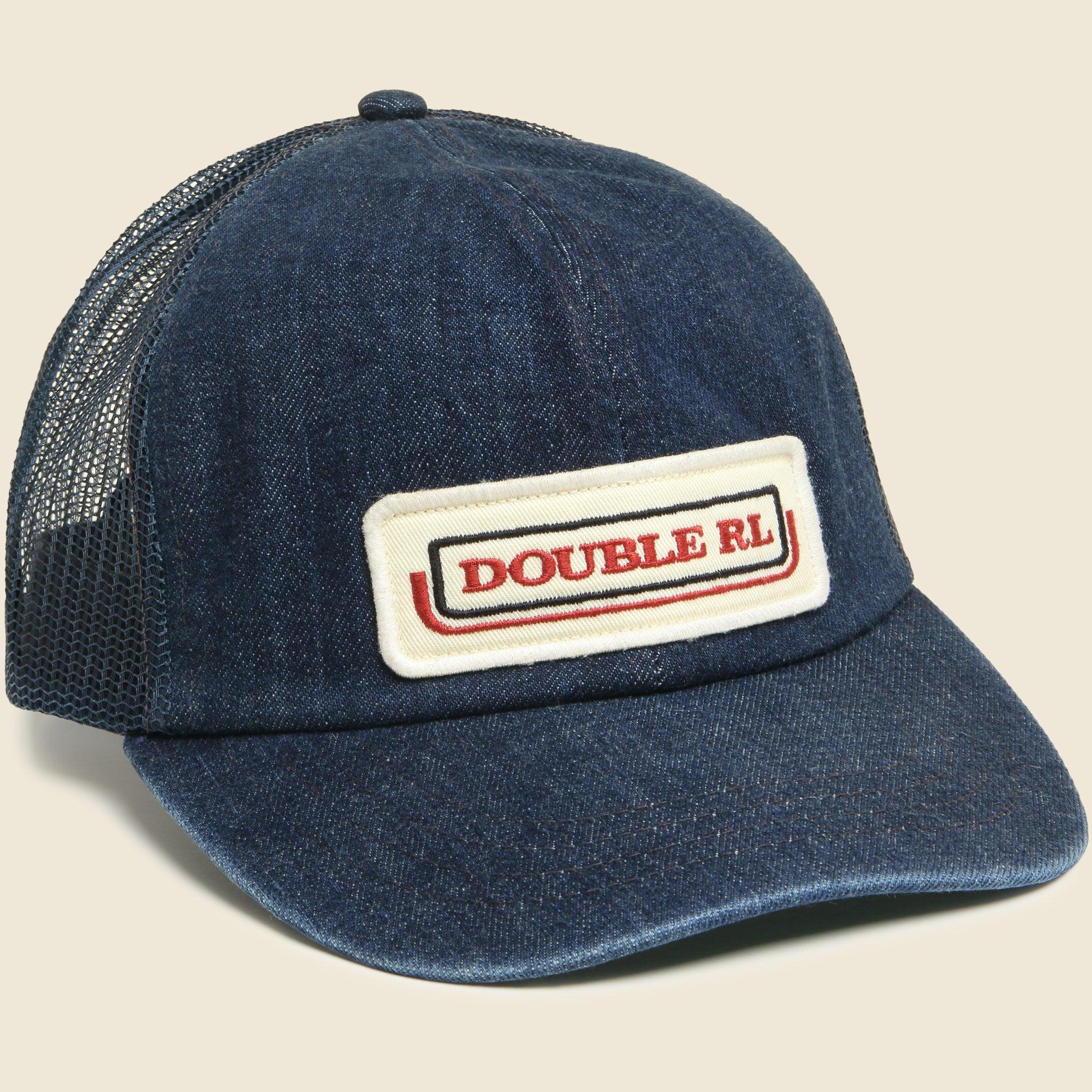 Denim Logo Trucker Hat - Indigo