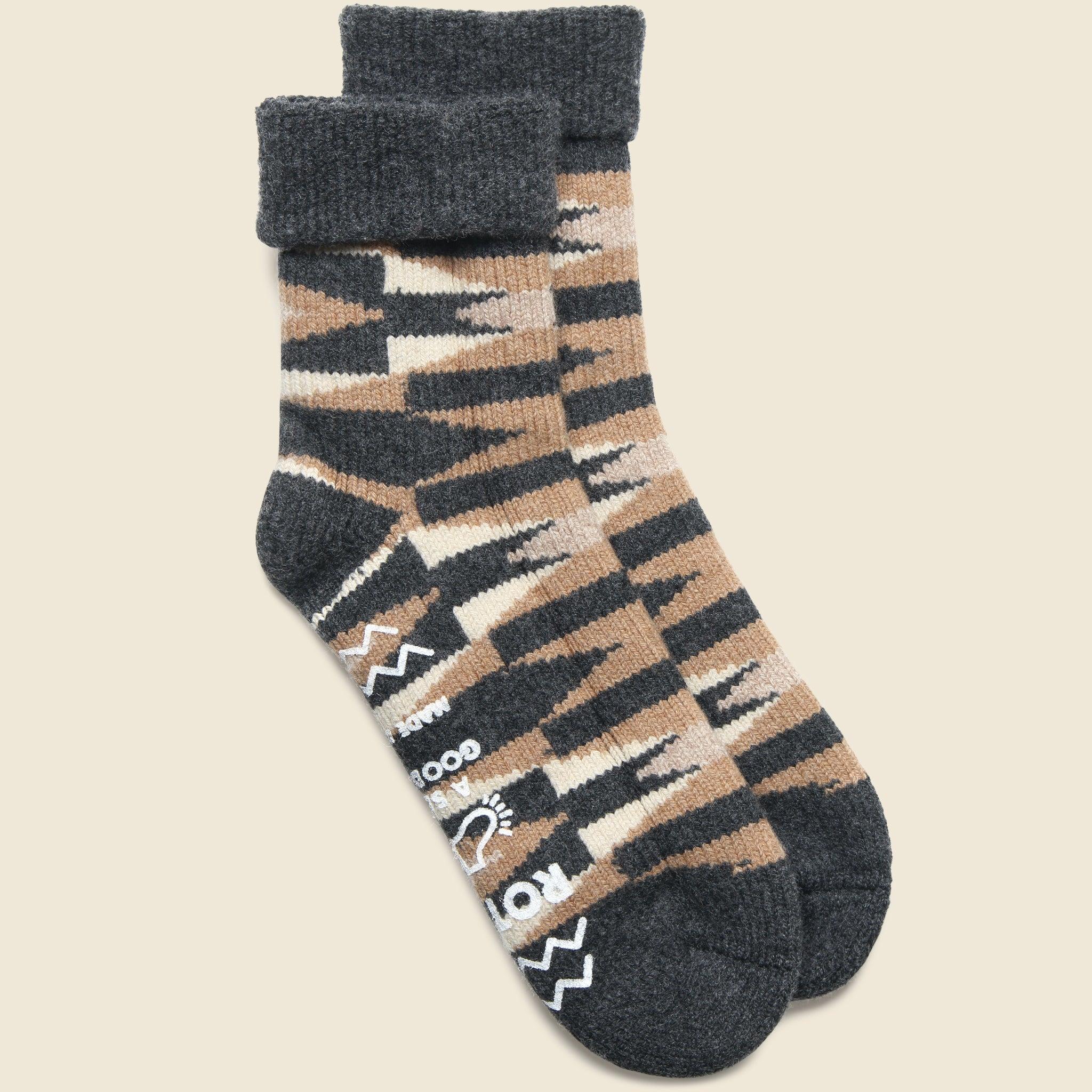 ROTOTO Merino Wool Room Sock - Charcoal