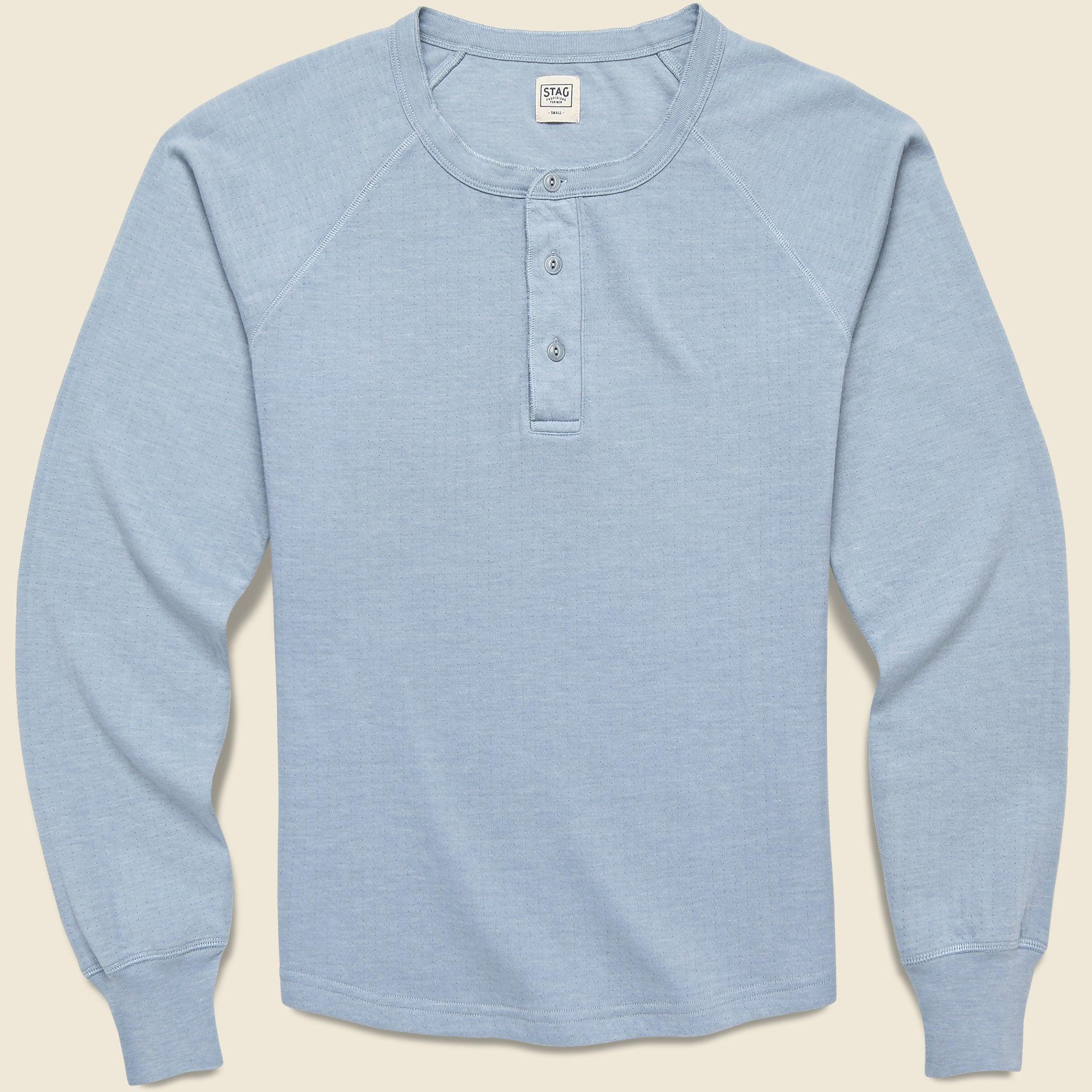 The Regulation Henley - Light Blue Heather