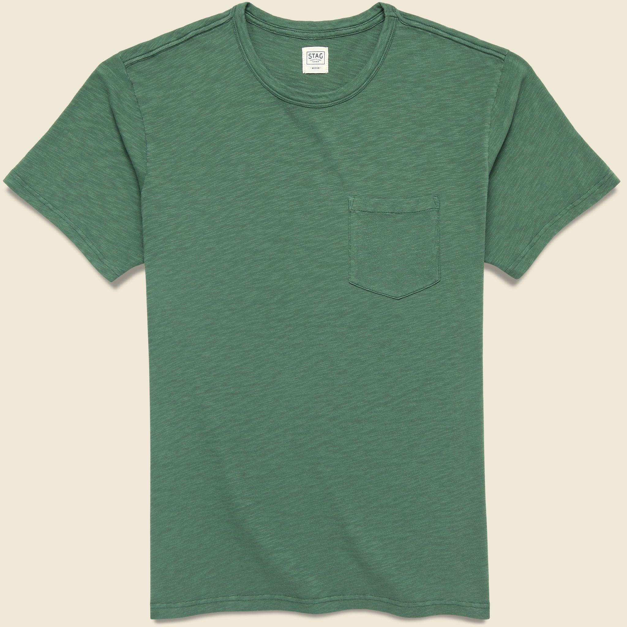 The Essential Pocket Tee - Moss Green