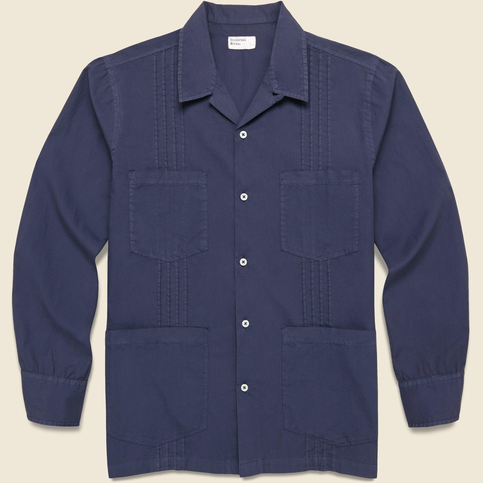 Poplin Dwight Overshirt - Navy