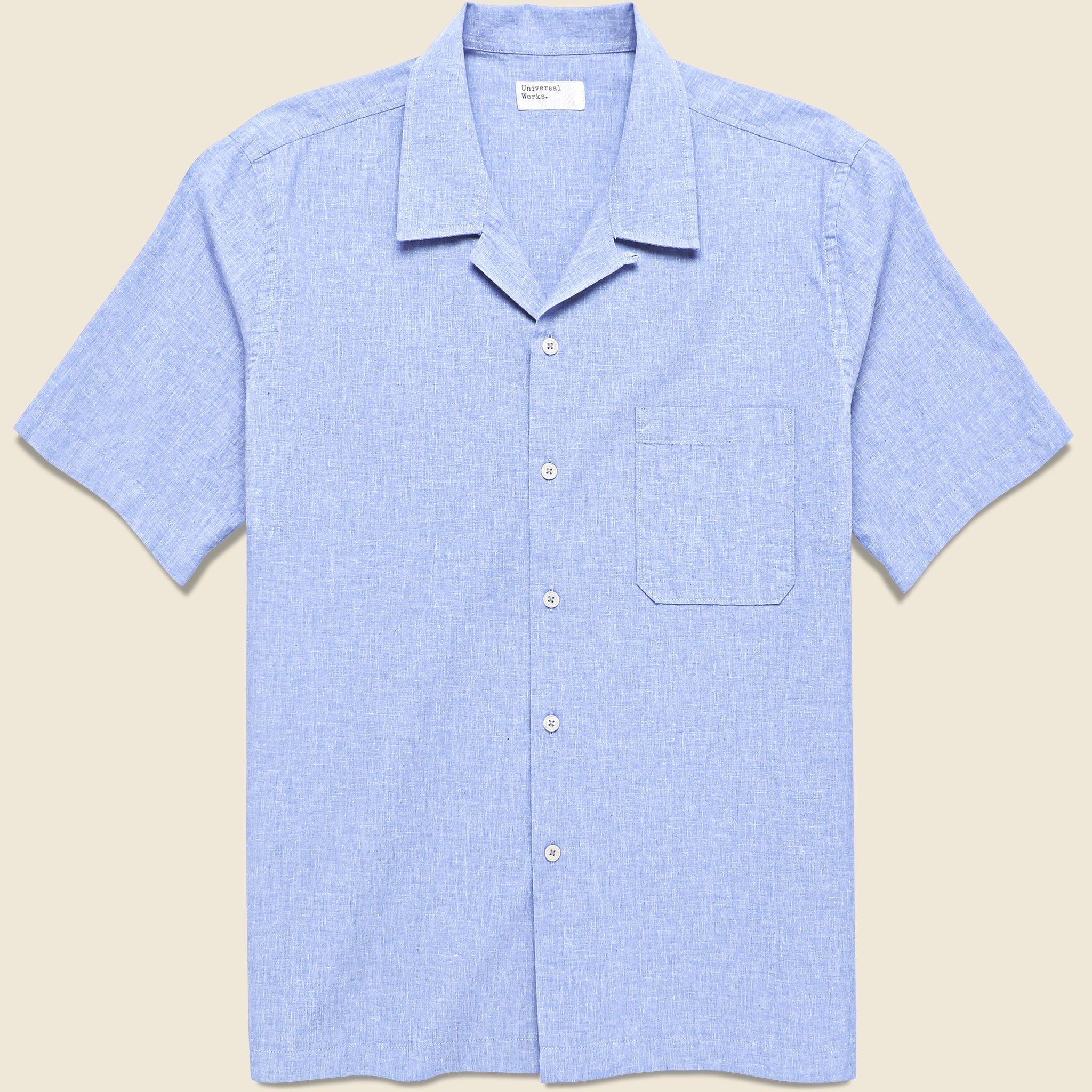 Sido Linen Road Shirt - Sky Blue