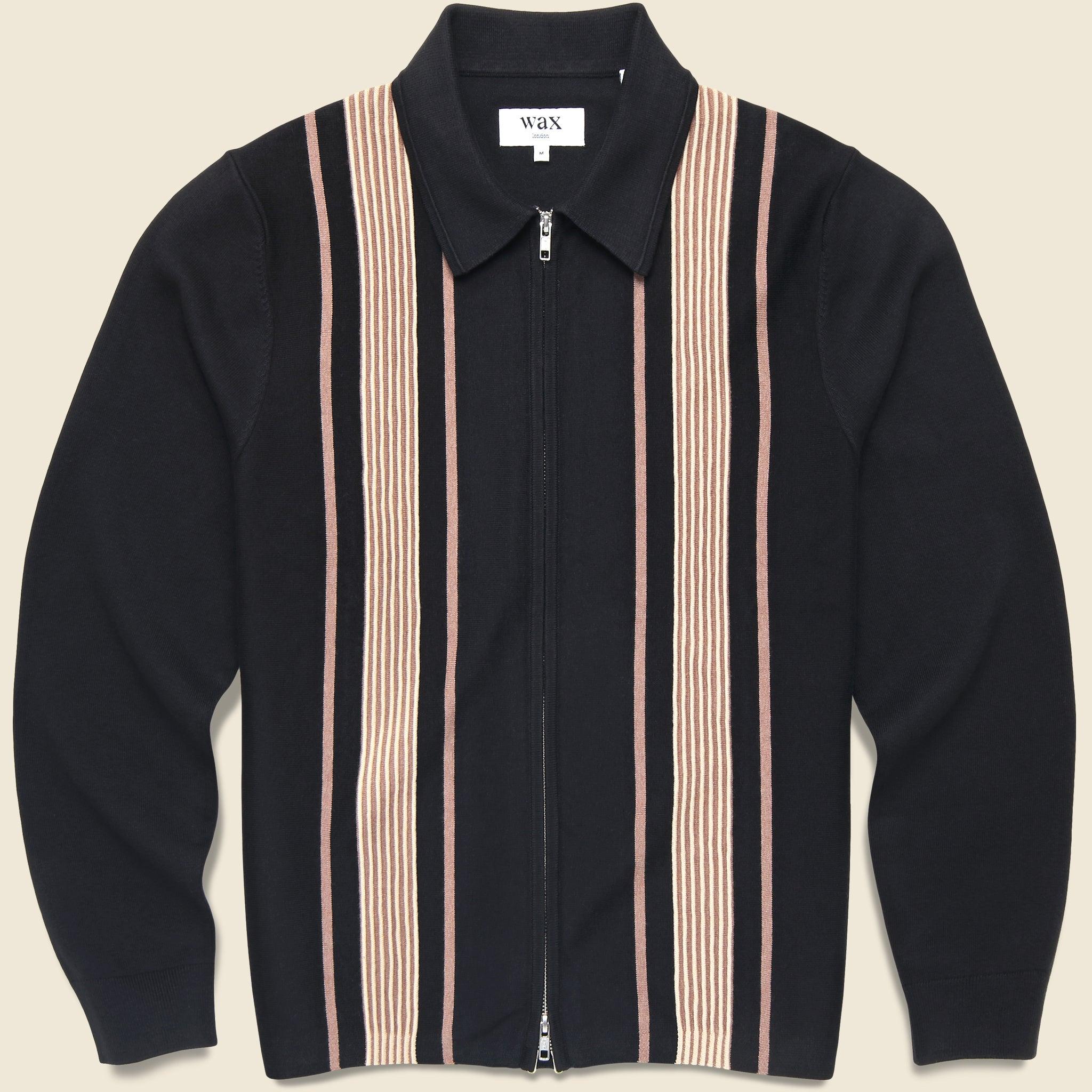 Lennox Polo - Milano Stripe Black