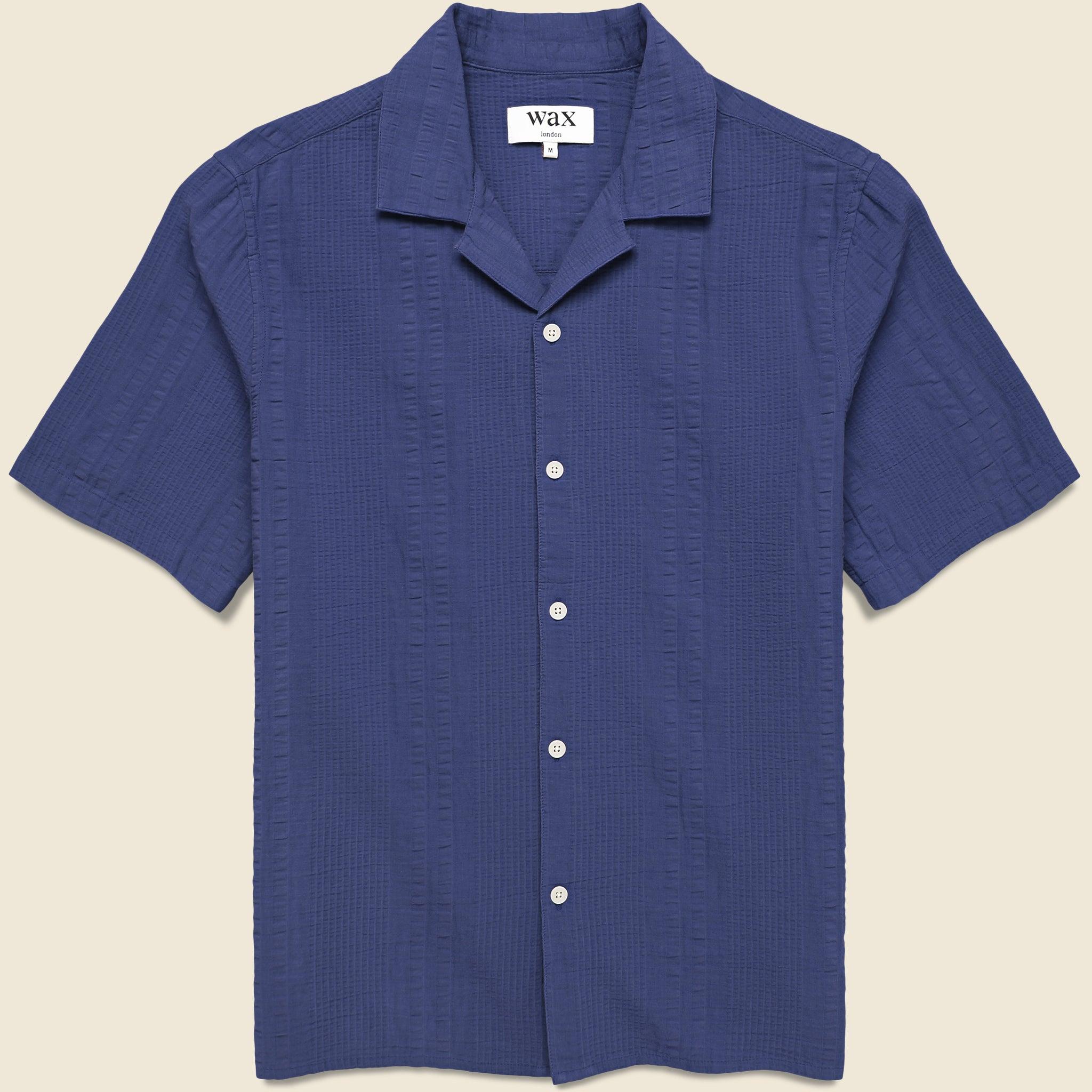 Double Weave Didcot Shirt - Dark Blue