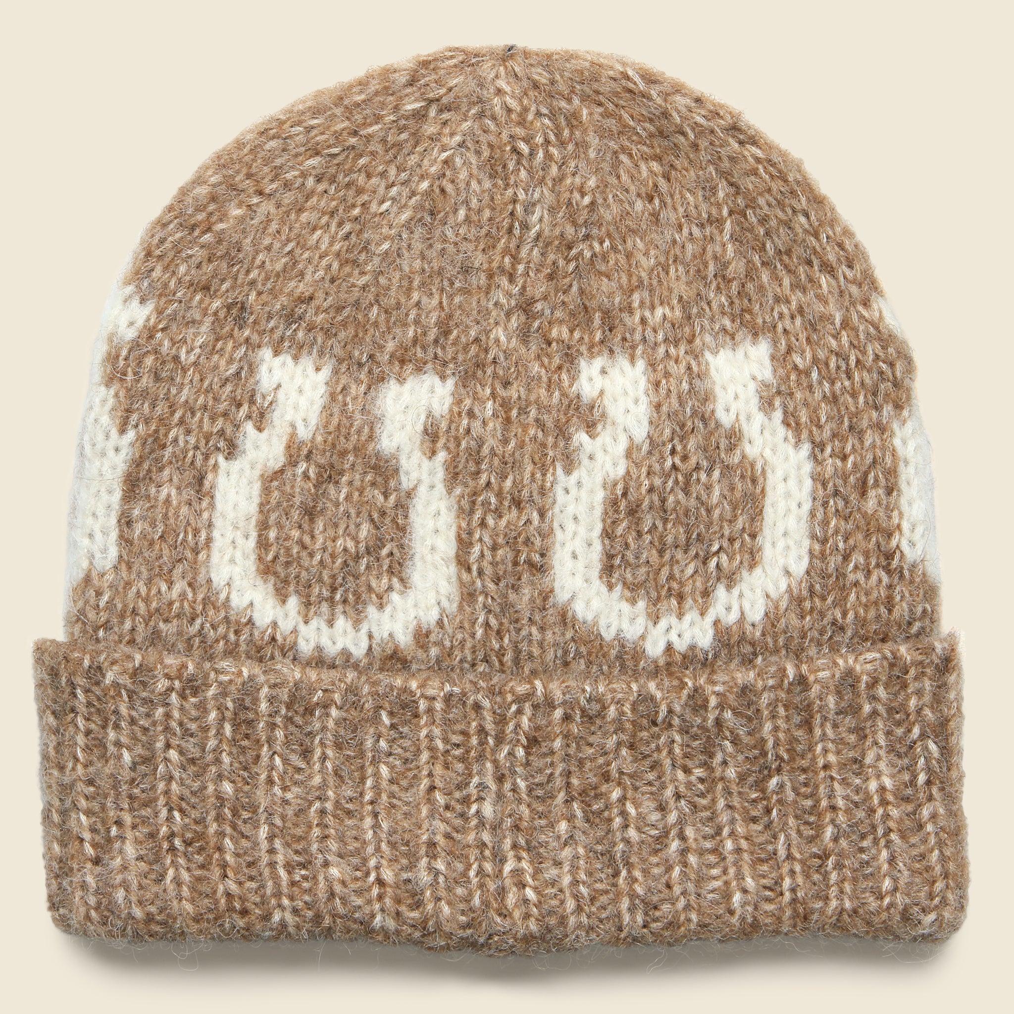 Alpaca Horseshoe Beanie - Brown