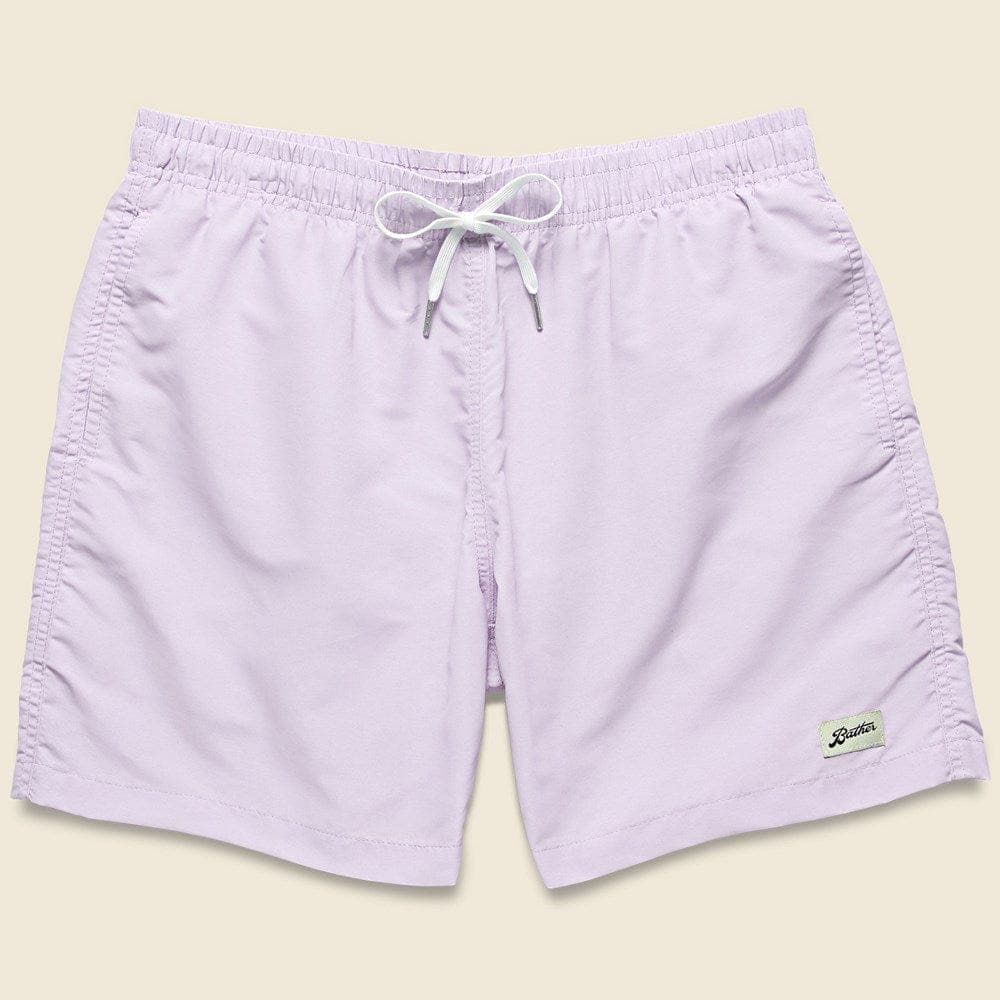 5.5" Solid Swim Trunks - Lavender