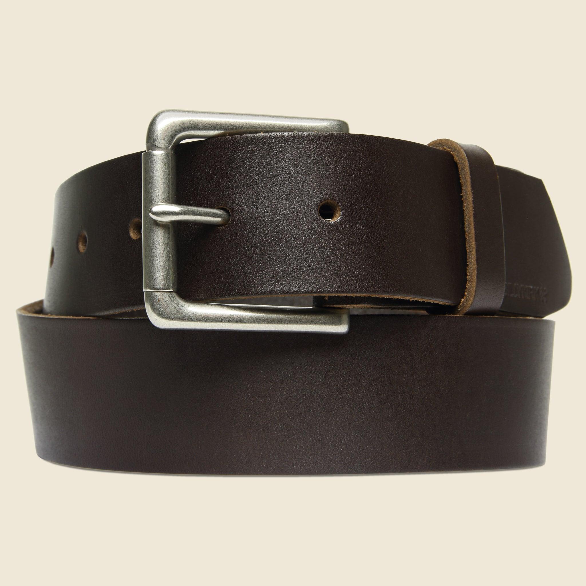 Nickel Roller Bar Belt - Brown