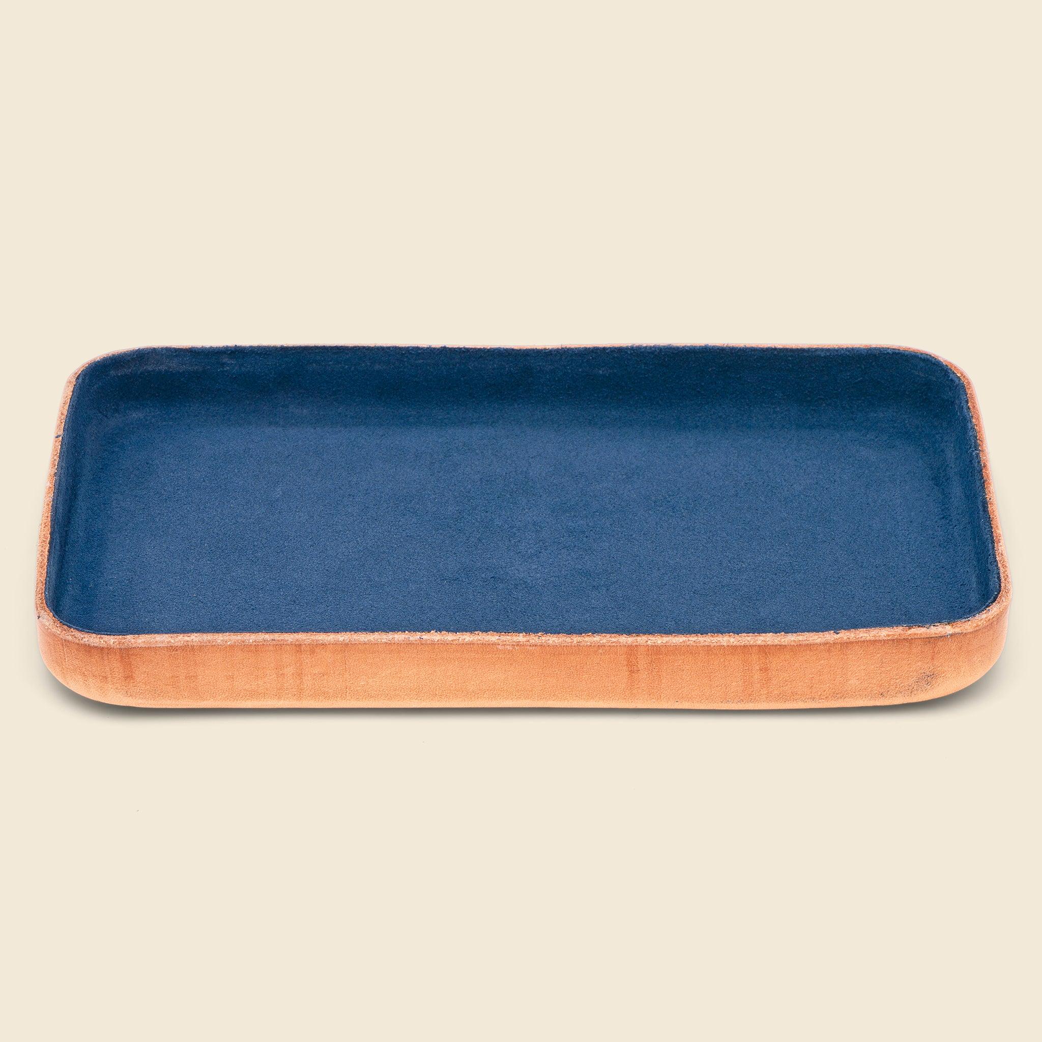 Medium Suede Tray - Navy