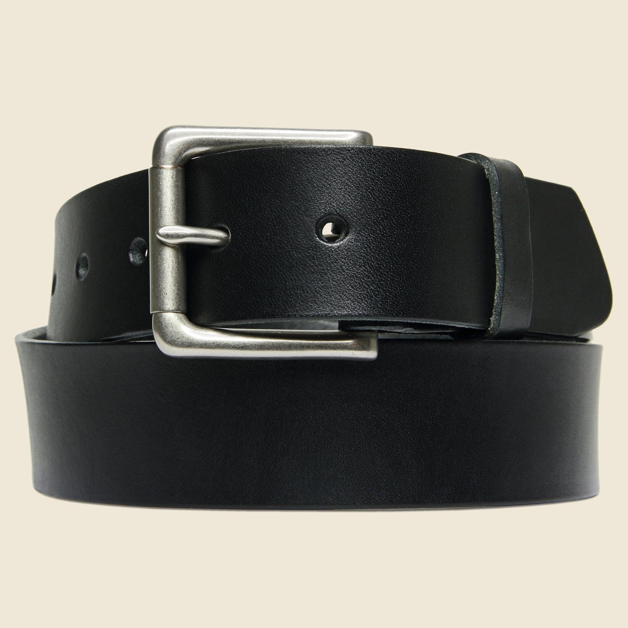 Nickel Roller Bar Belt - Black