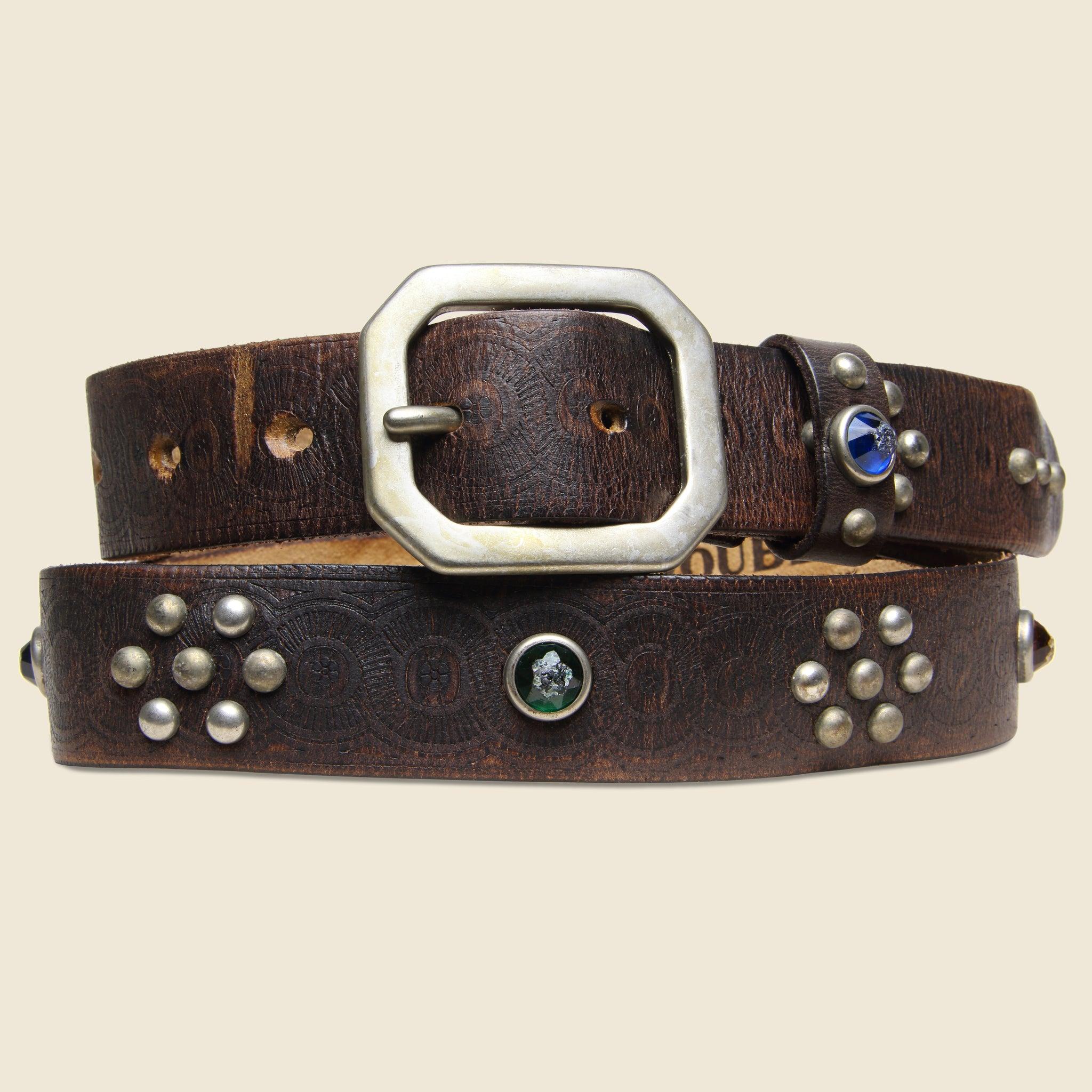 Rasco Studded Leather Belt - Black