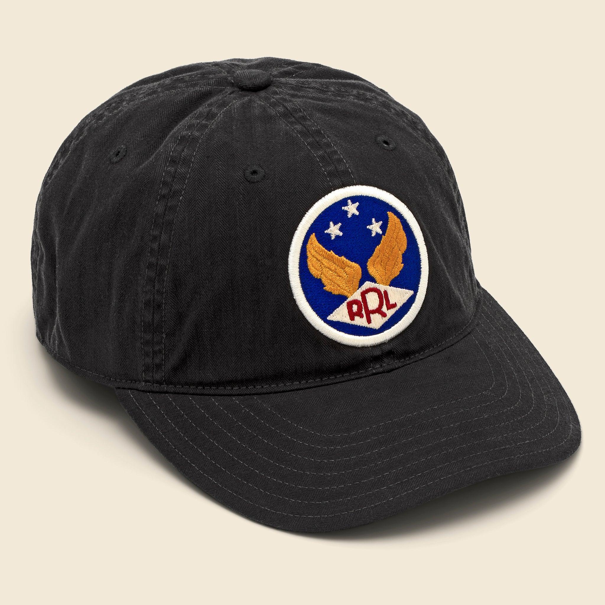 Garment-Dyed Twill Ball Cap - Black