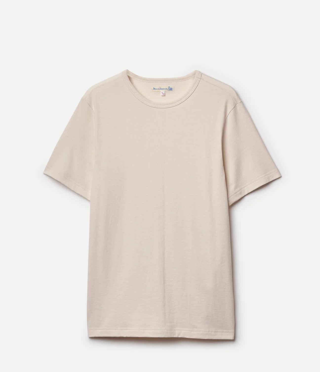 1950s Loopwheeled Lightweight T-Shirt Nature 中世紀復古輕磅圓織短T原棉色