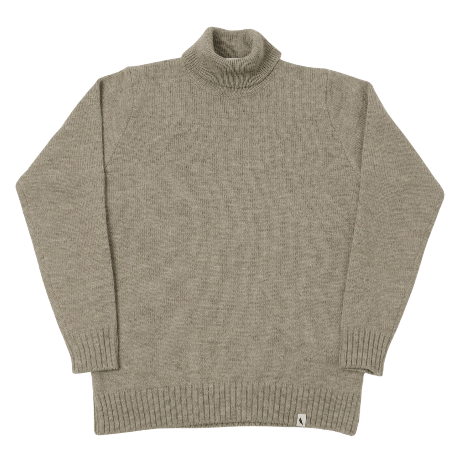 Makers Stitch Polo Neck Sweater Oak 淺橡樹色水洗美麗諾高領毛衣