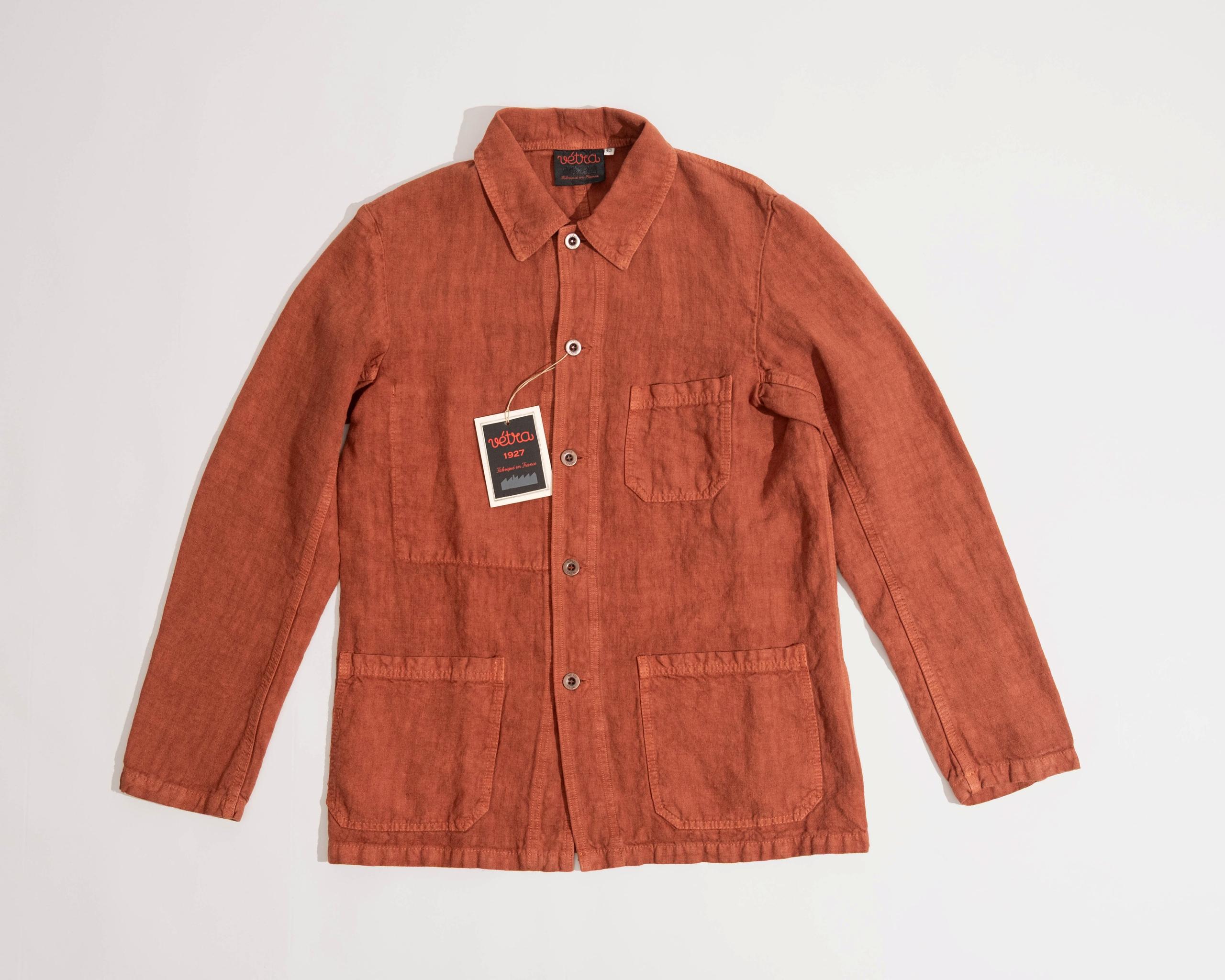 French Workwear 3L24/5C Heavy Linen Jacket CHANTERELLE 黃蘑菇色亞麻工裝夾克