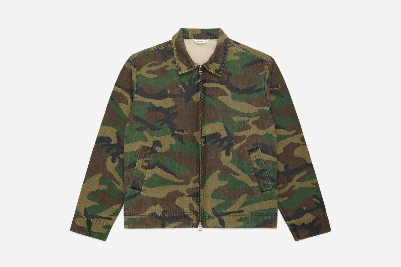 Club Jacket Camo Twill 輕磅斜紋復古石洗迷彩防風夾克