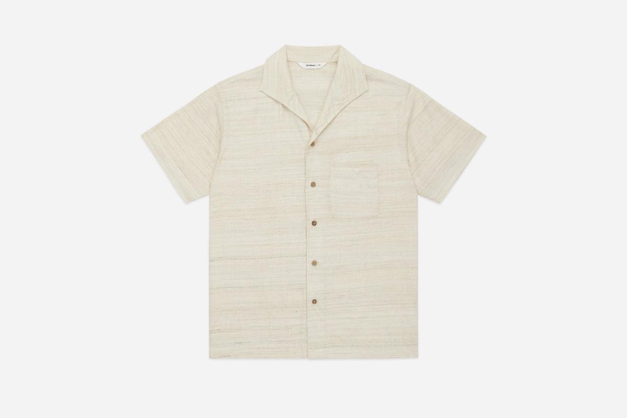Leisure Shirt Ivory Handloom Silk 象牙色全真絲手搖織布休閒襯衫