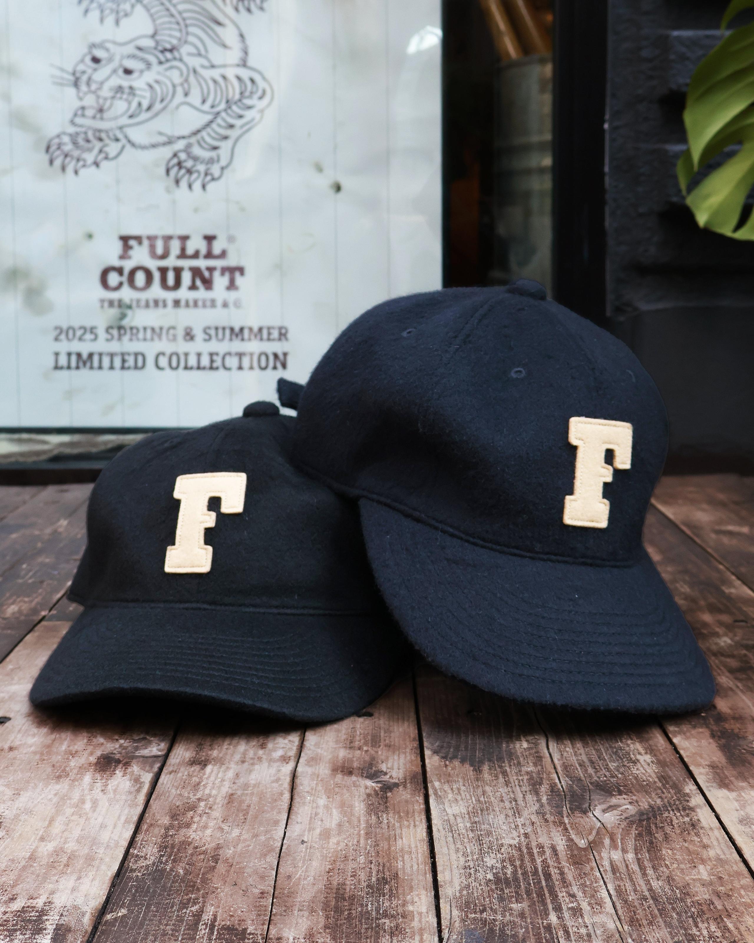 【Fullcount】6 Panel Wool Melton Baseball Cap F Patch 六片式純羊毛棒球帽