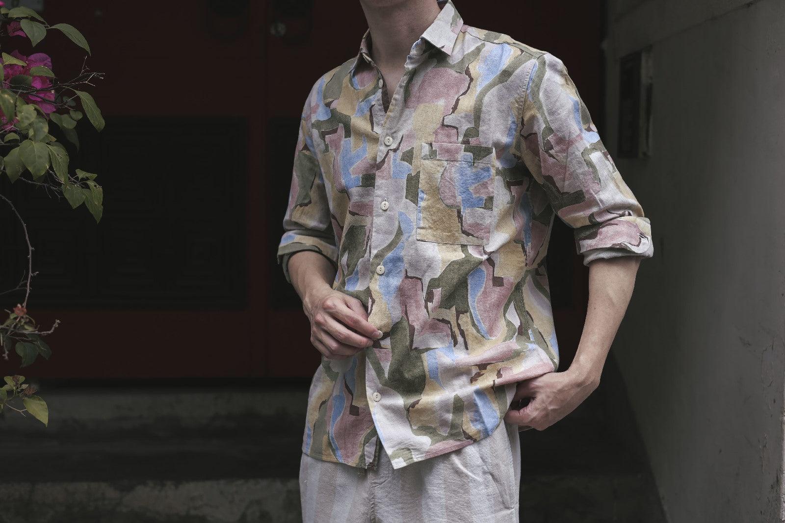 Garments】CALI Pale Print Shirt 中世紀抽象風格花襯衫