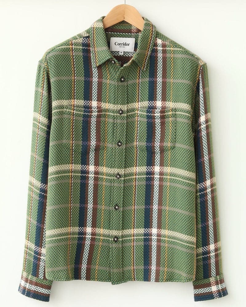 【Corridor NYC】ACID PLAID CABIN LS / 山形格紋衫