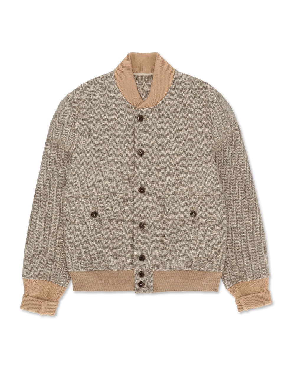 Cruiser Herringbone Wool Bomber 義大利初剪羊毛飛行外套