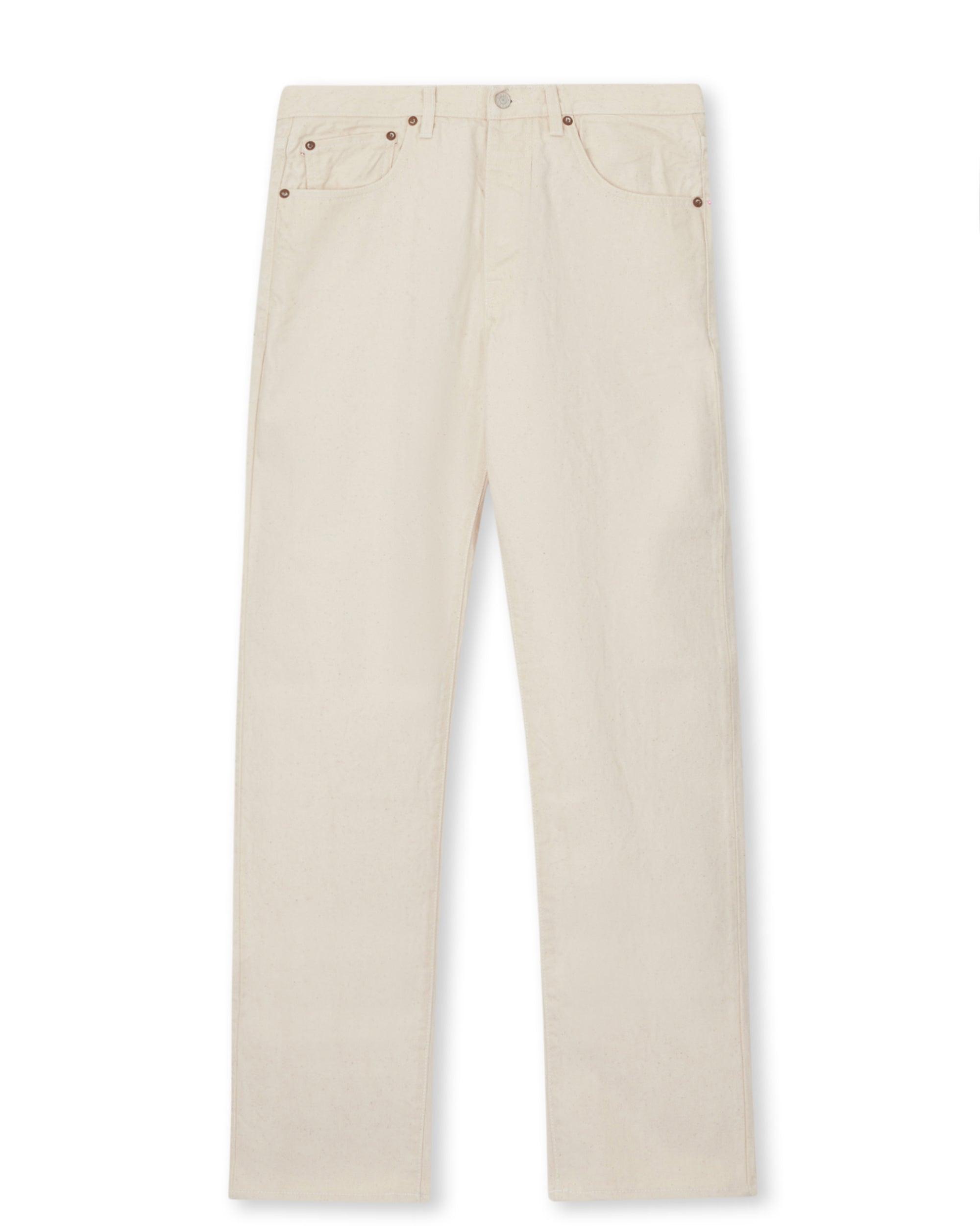 JOHN 965 OFF WHITE SELVEDGE JEANS 復古50's大E赤耳布邊直筒米白牛仔褲
