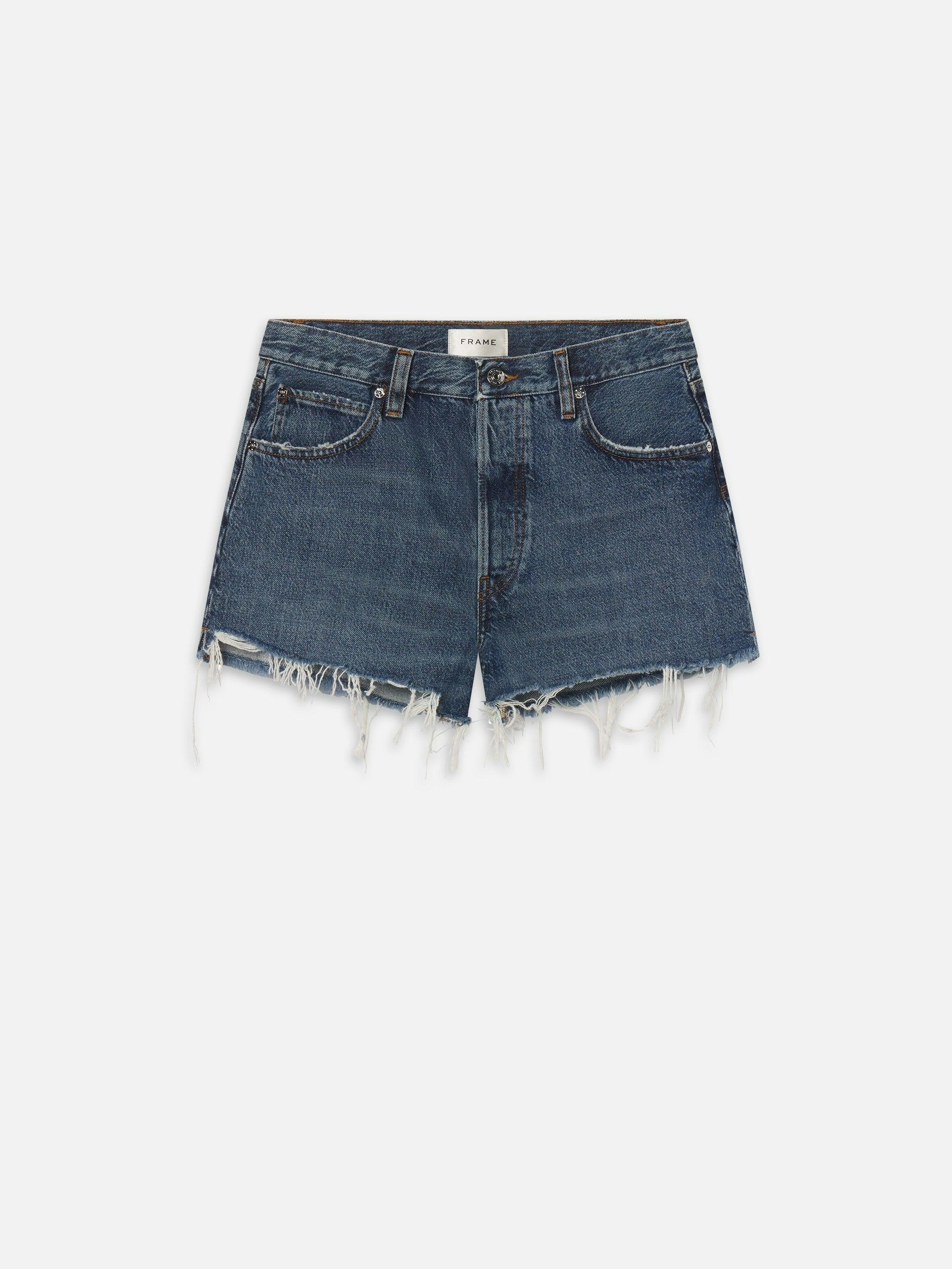 The Dare Short in Habit 女款中藍石洗牛仔短褲