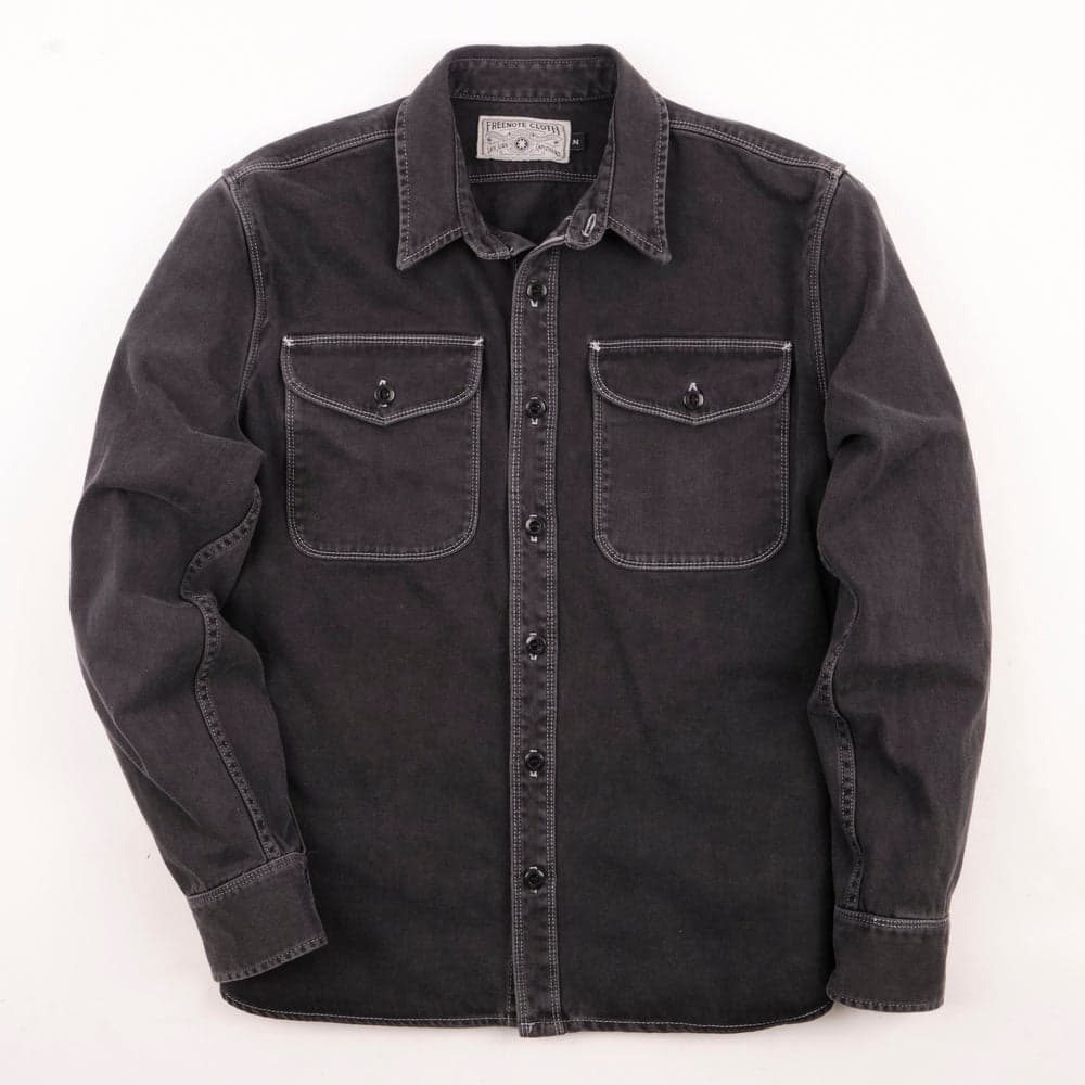 Utility Shirt Charcoal 石洗炭色沙丁布工作襯衫