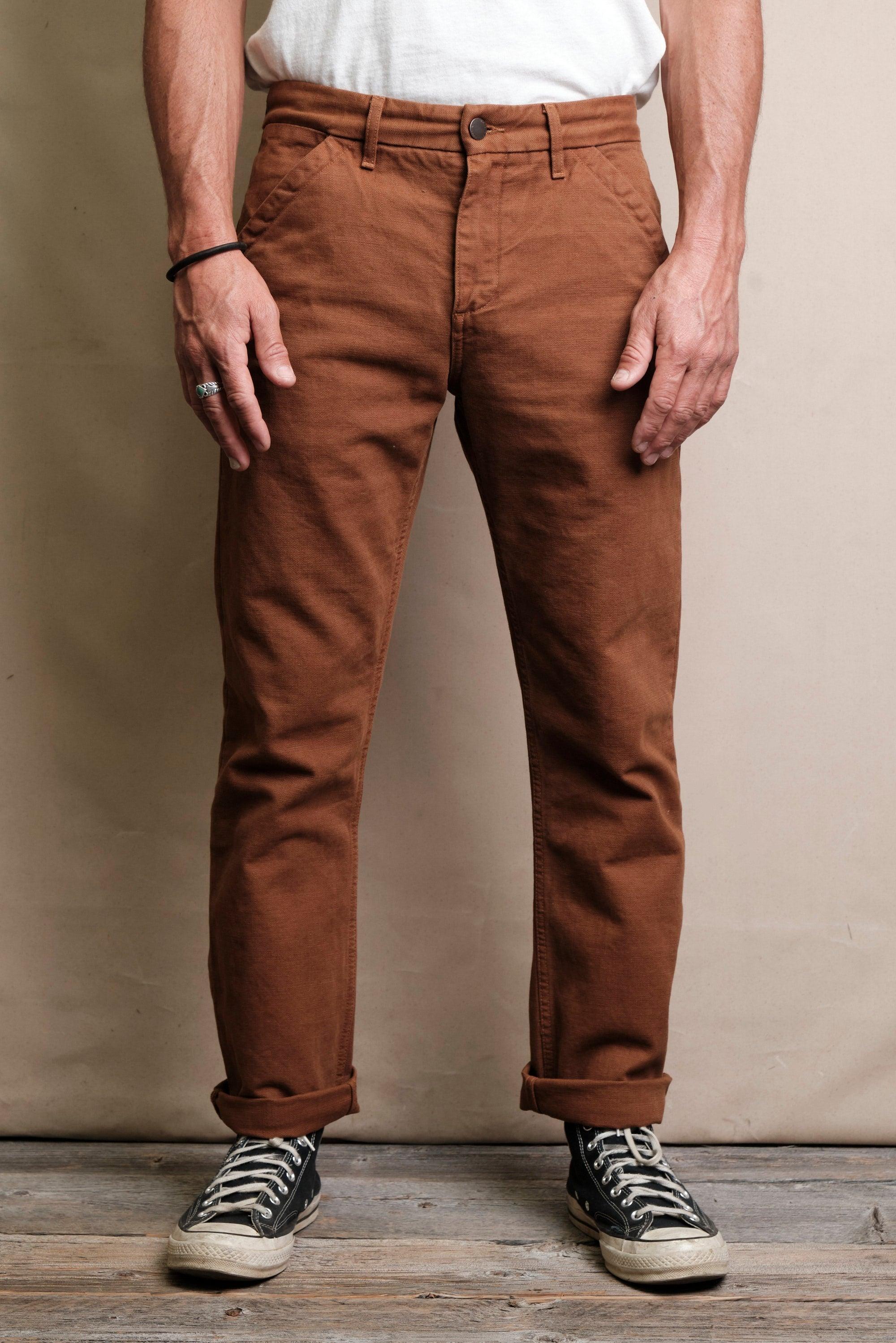 Workers Chino Slim Fit 14 Oz Slub Rust 鏽色竹節牛津布小直筒工裝卡其褲