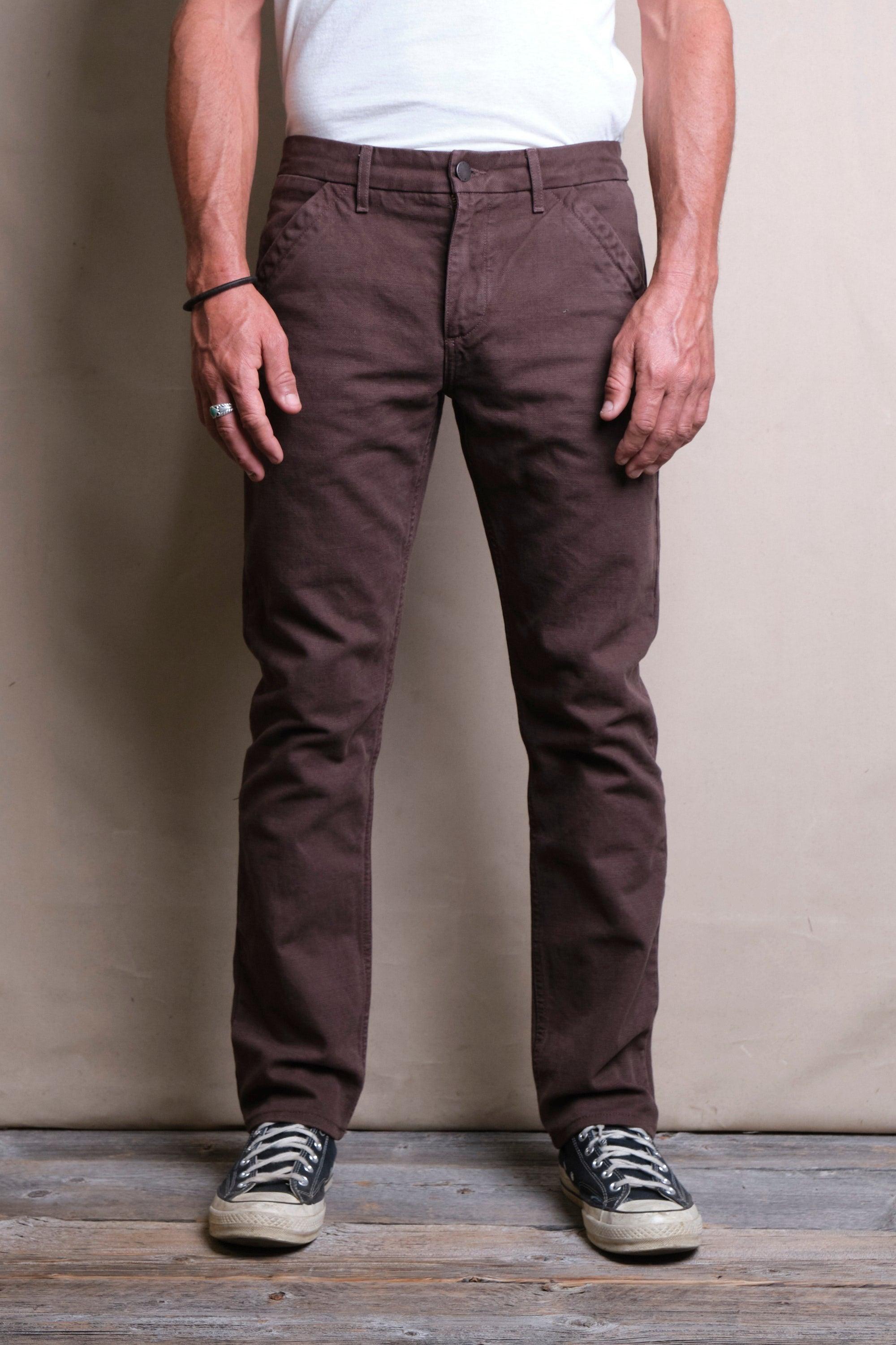 Workers Chino Slim Fit 14 Oz Slub Bark 樹皮色竹節牛津布小直筒工裝卡其褲