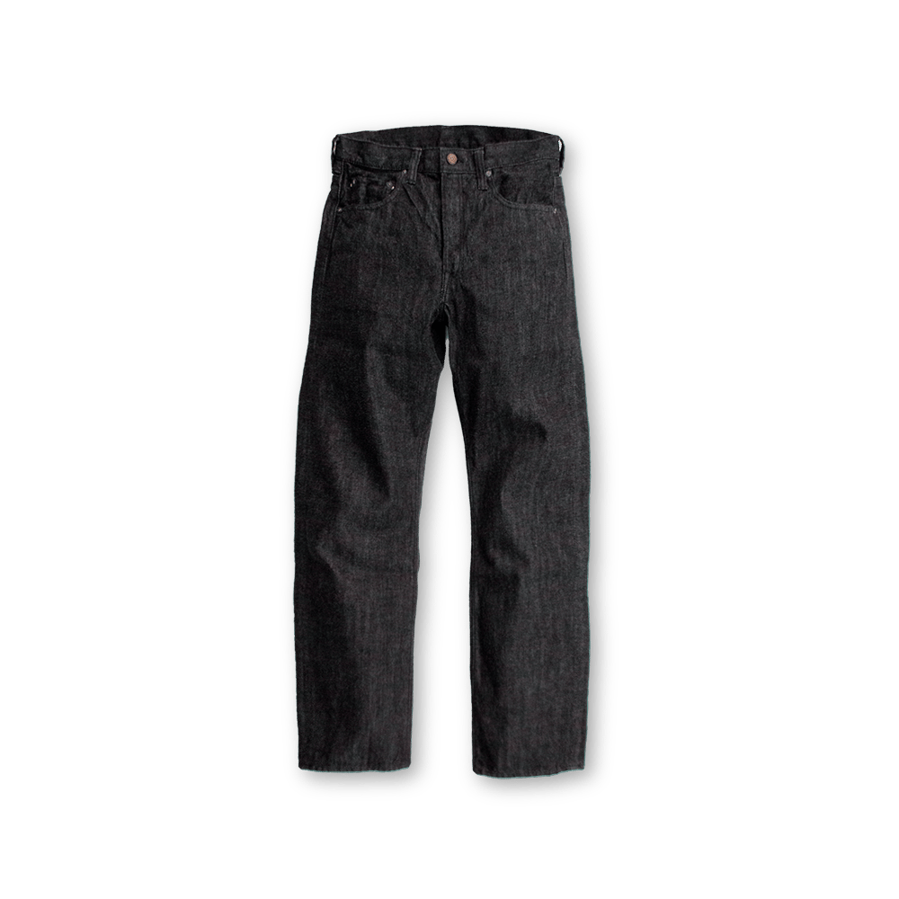 【Fullcount】0105BK Wide Black Denim 13.7oz 黑染辛巴威棉寬鬆直筒牛仔褲