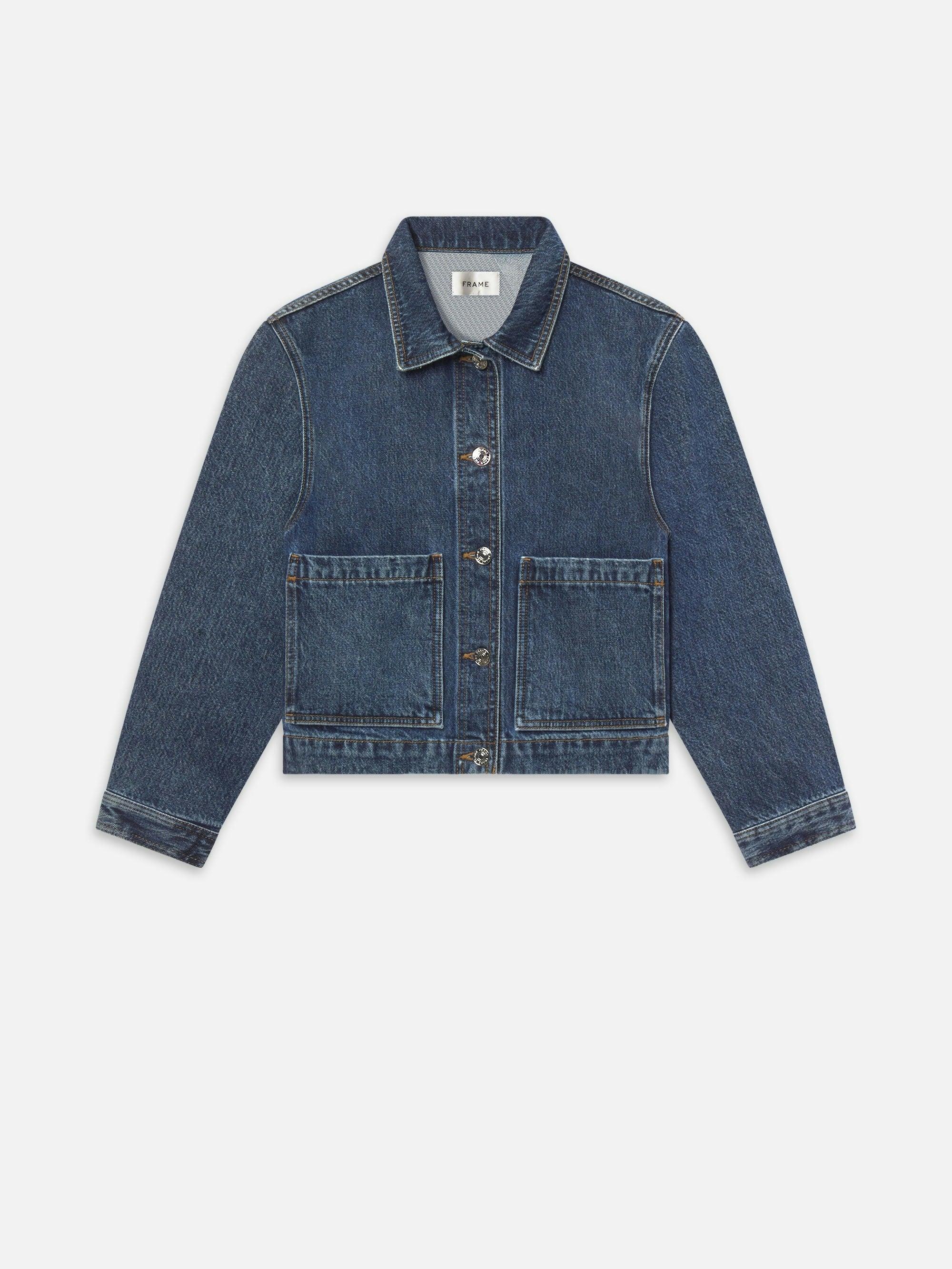 The Patch Pocket Jacket in Noble 短版水洗牛仔外套