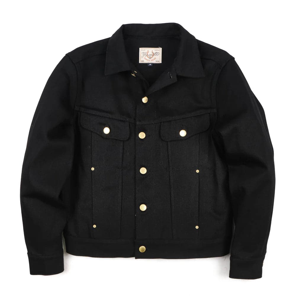 High Low Black Denim Jacket 15oz重磅黑色牛仔夾克