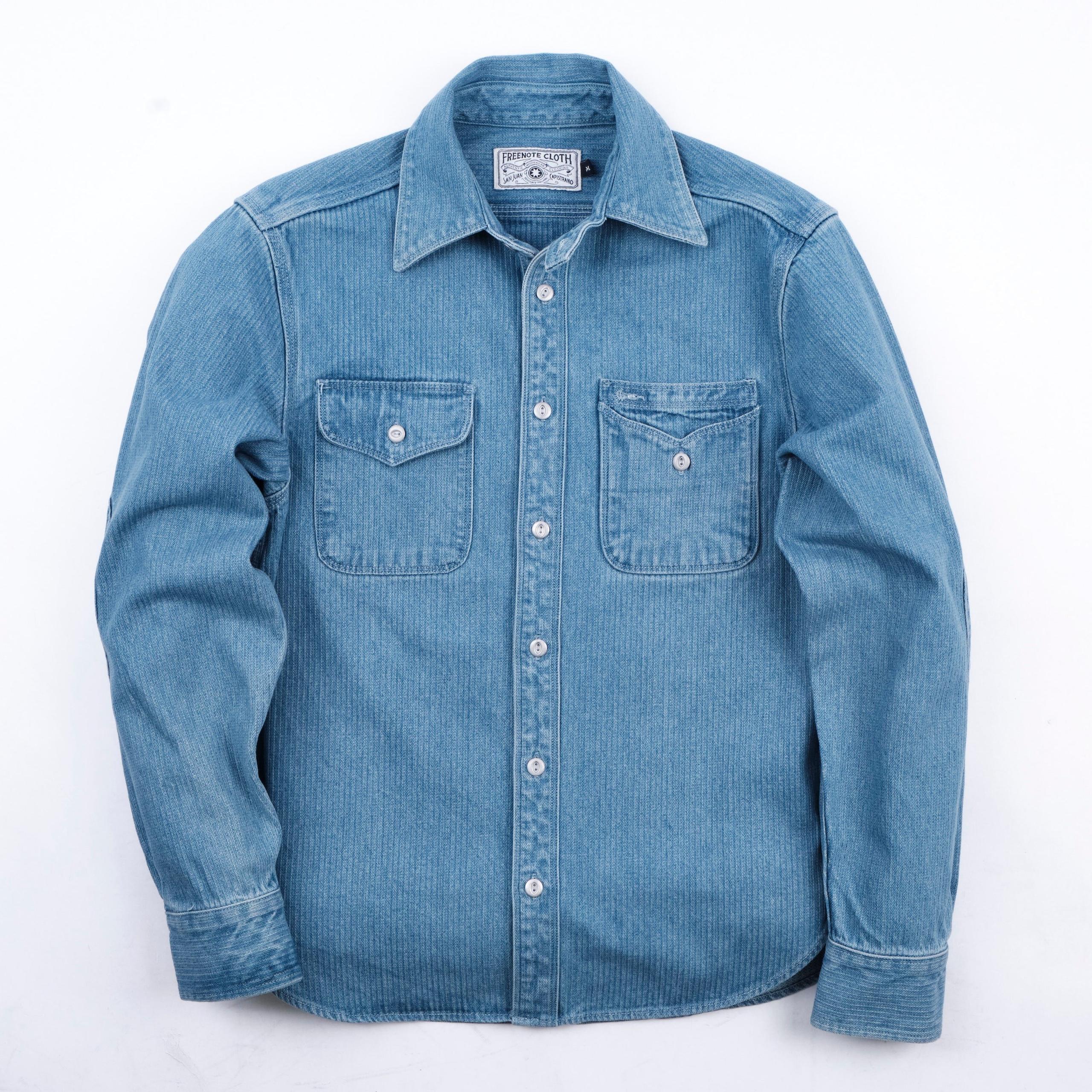 Lambert Bleach Indigo Cord 多年水洗靛藍叢林布工裝襯衫外套