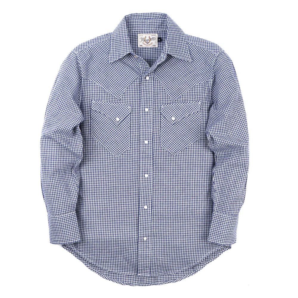 Northfork Blue Gingham 亞麻藍白嘉頓格西部襯衫
