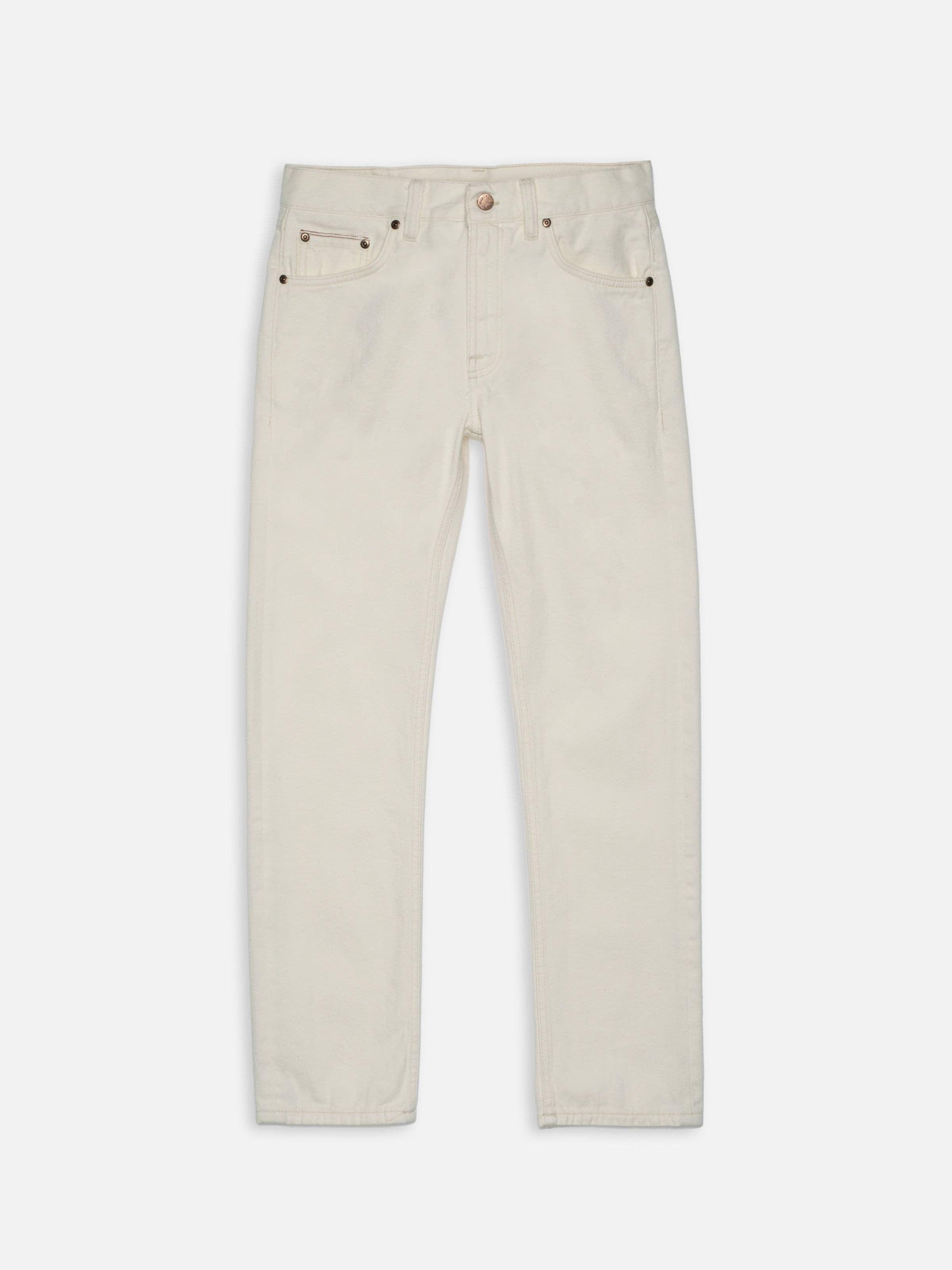 Gritty Jackson Ivory Selvage 象牙白布邊中腰直筒牛仔褲
