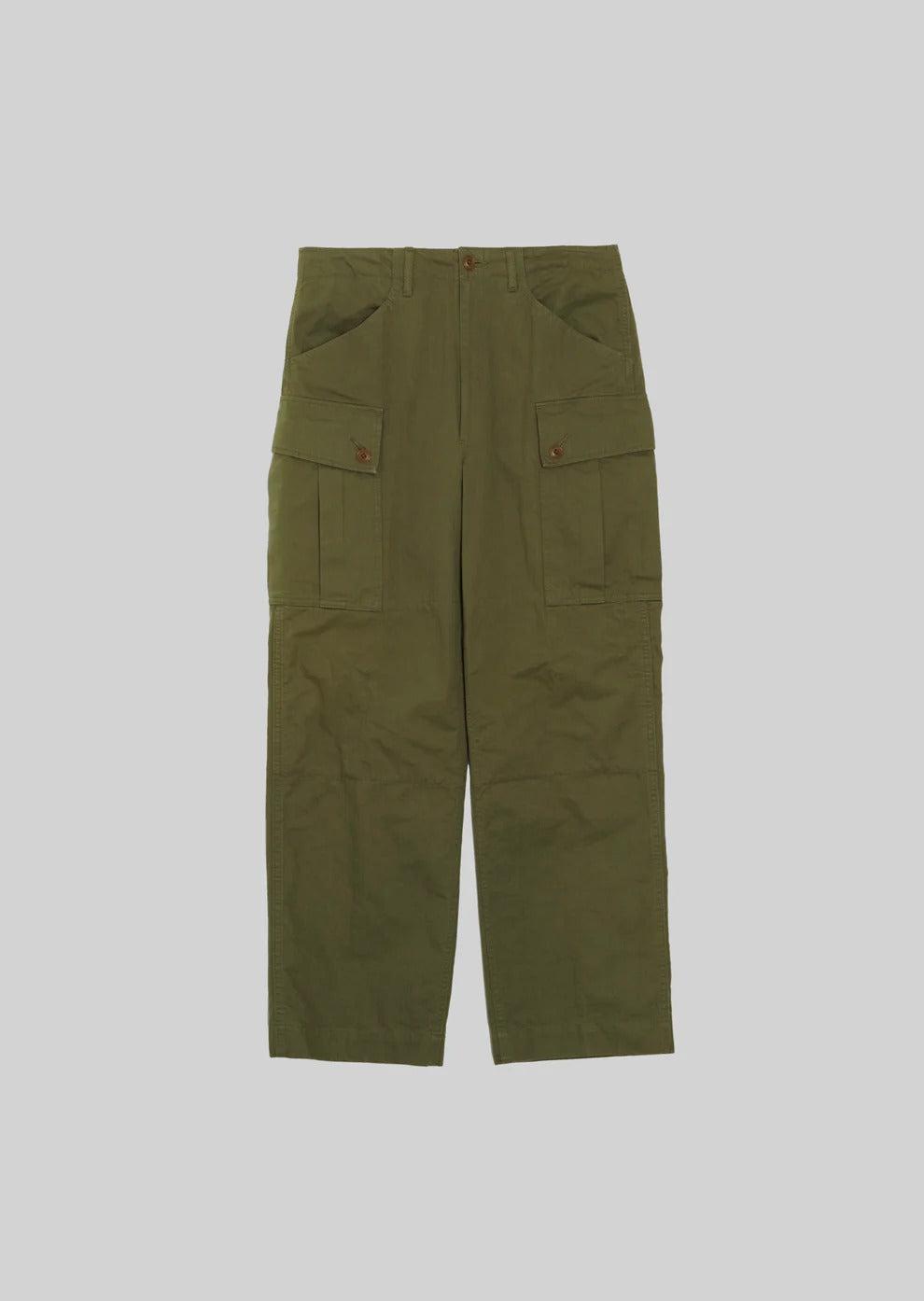 6 POCKET CARGO PANTS KHAKI 魚骨紋六口袋軍褲