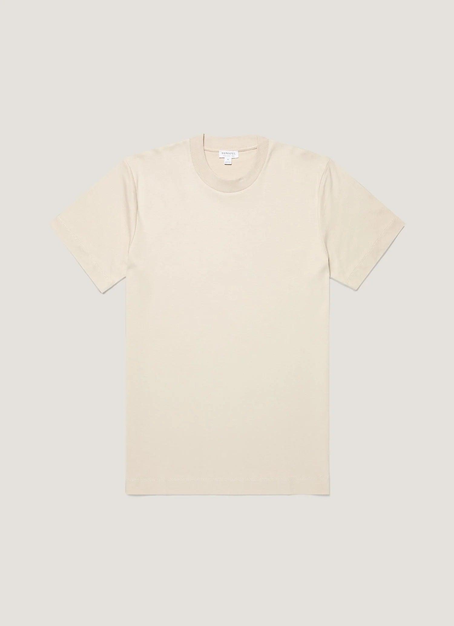 Relaxed Fit Heavyweight T‑shirt Hazelwood 淺米色匹馬棉寬領圓領Tee