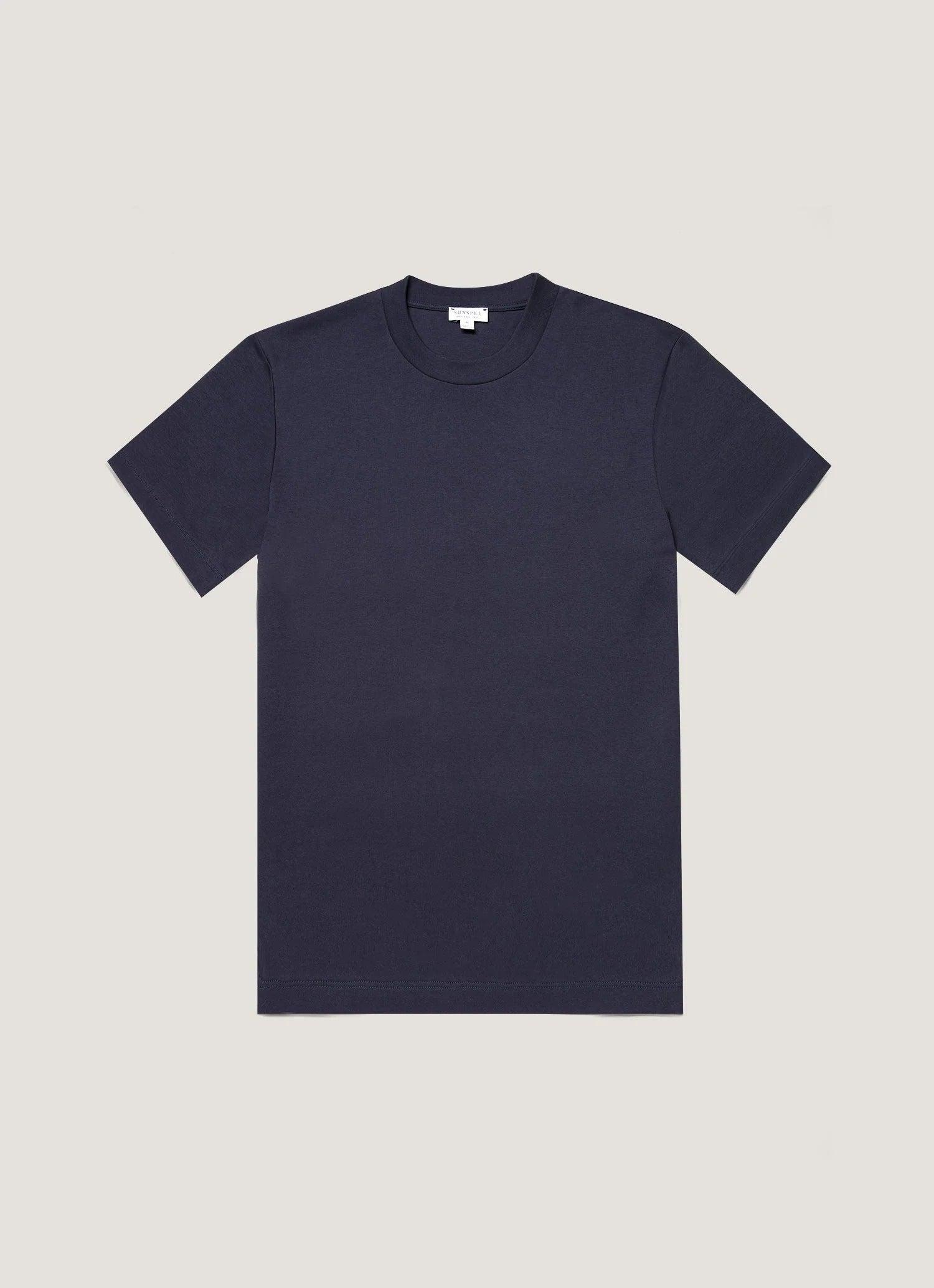 Relaxed Fit Heavyweight T‑shirt Navy 藍色匹馬棉寬領圓領Tee