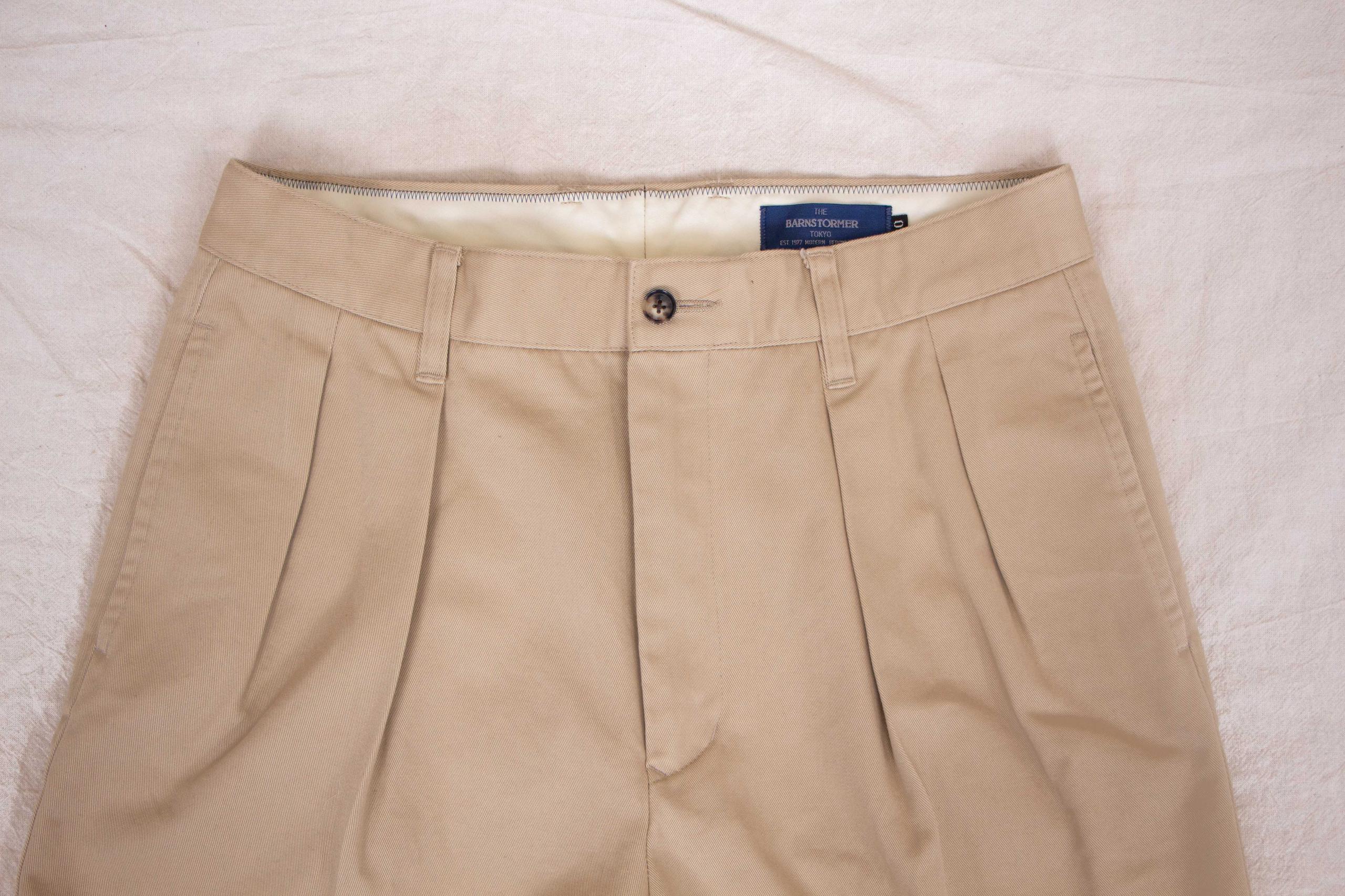 【Barnstormer】1955UC American Fits 2 Pleated Chinos Trousers Beige 經典紳士雙打摺米色卡其褲