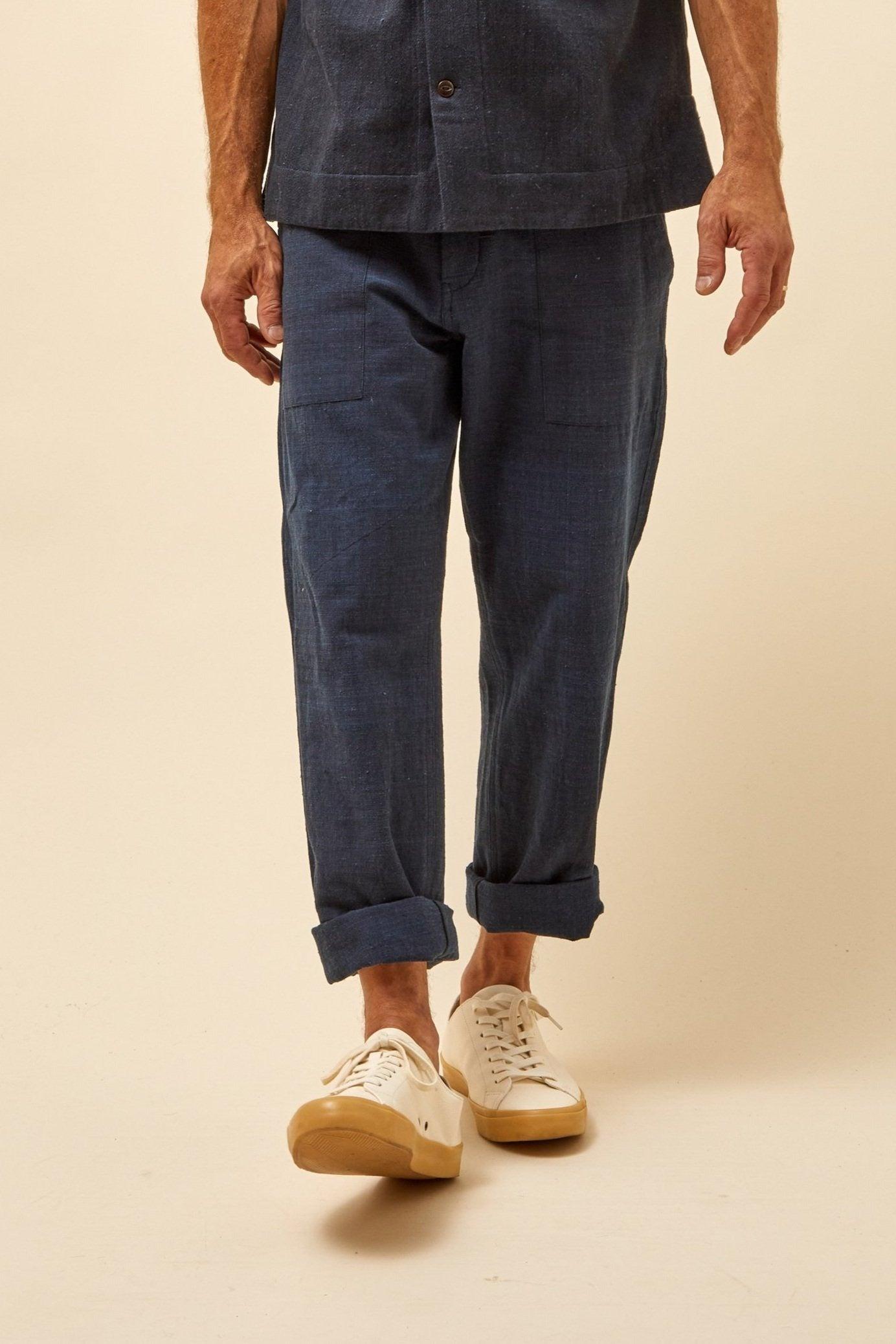 【INDI+ASH】Obelisk Pants Iron/Indigo 天然靛藍鐵染軍裝長褲