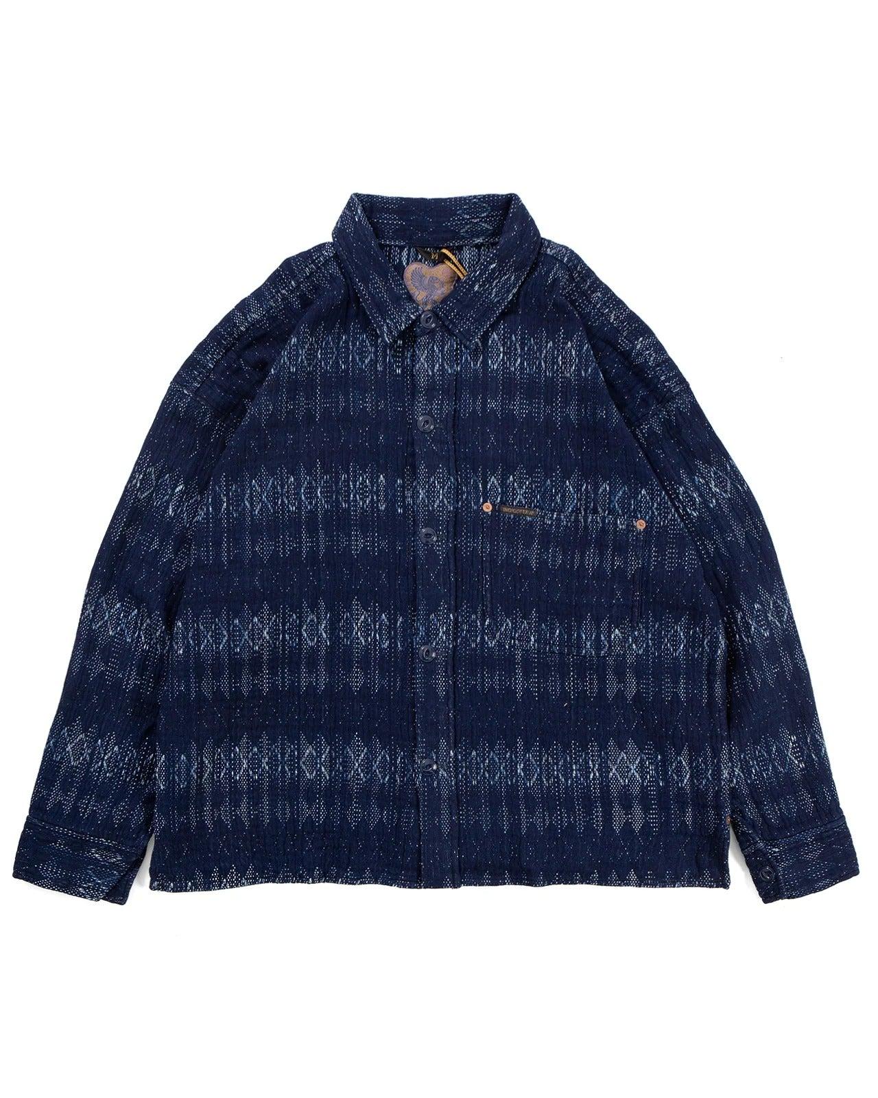 Caleb Sashiko Check 靛藍格紋刺仔寬鬆襯衫