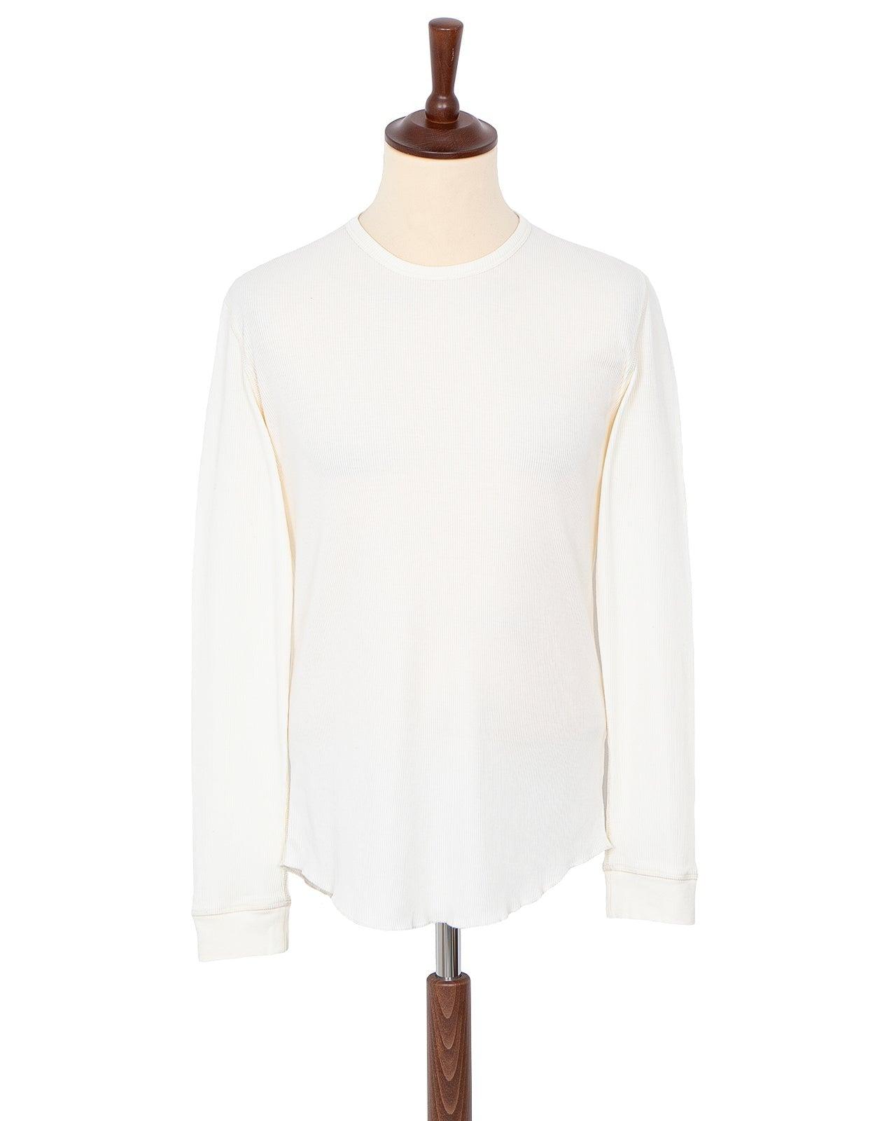 Clyde Cotton Rib Cocatoo White 肋紋長袖 鸚鵡白