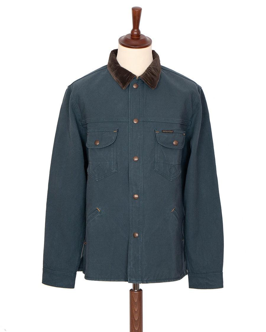 Fargo Trucker Jacket, Smithson Canvas, Petrol 重磅帆布藍灰色卡車夾克