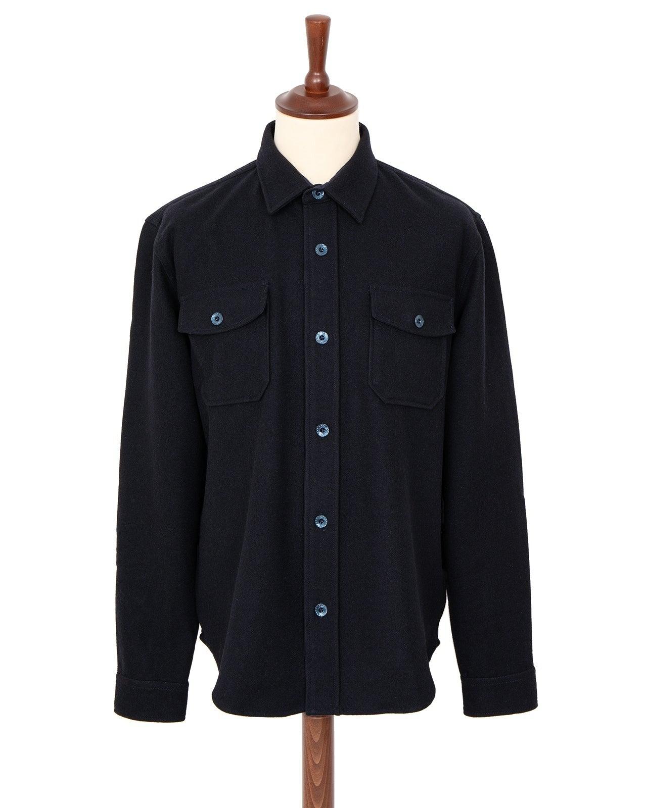 Iconic Shirt Wool Dark Navy 深海藍羊毛海軍刺繡襯衫