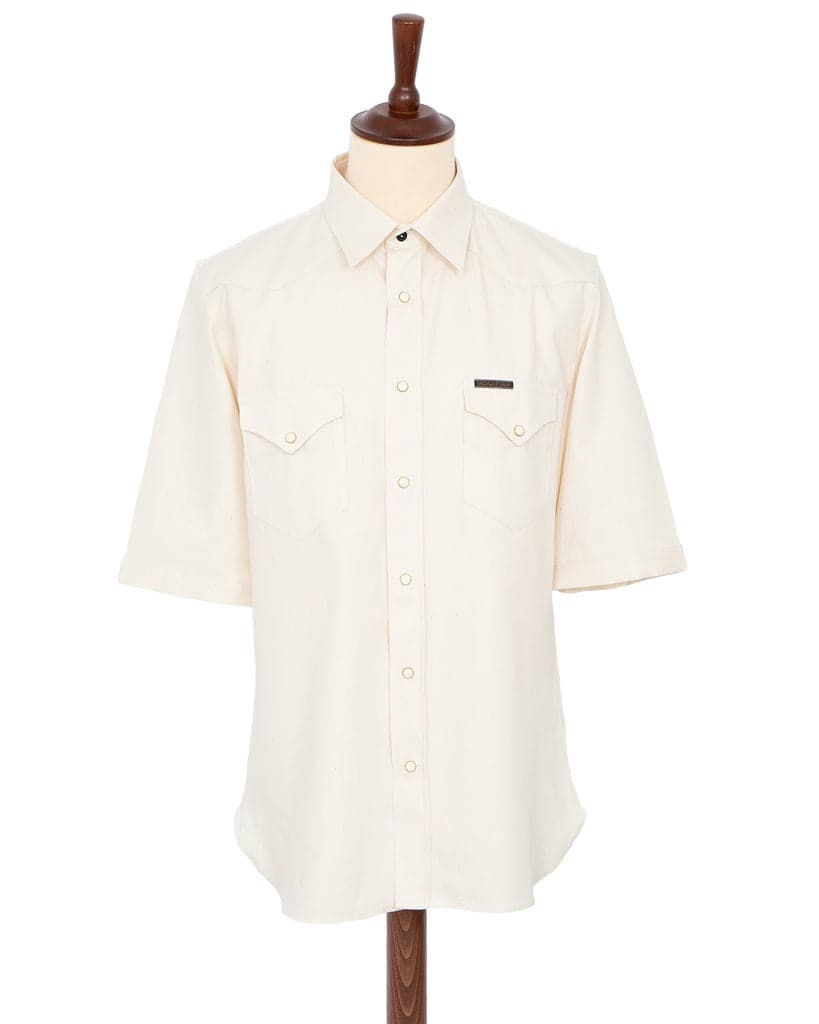 Randy Shirt, 2 by 1 Cordova Denim Ecru 原棉2X1丹寧西部短袖襯衫