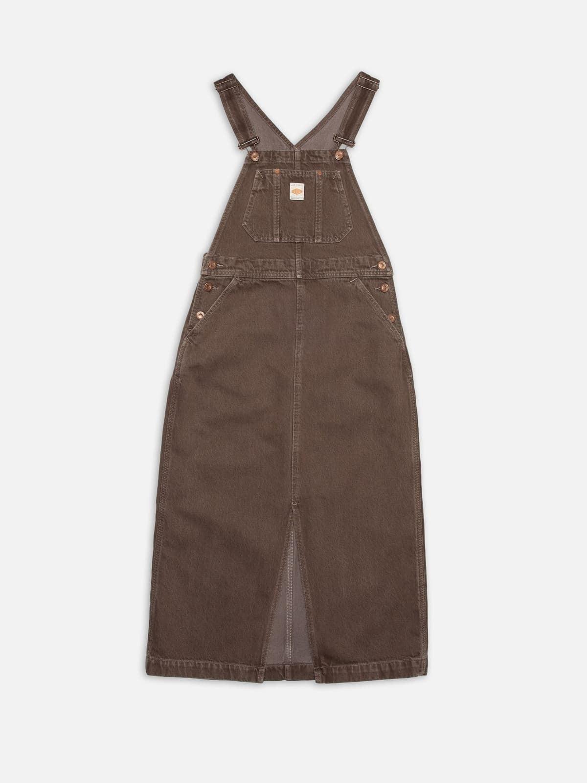 Inger Dungarees Dress Espresso 水洗濃縮咖啡色吊帶褲