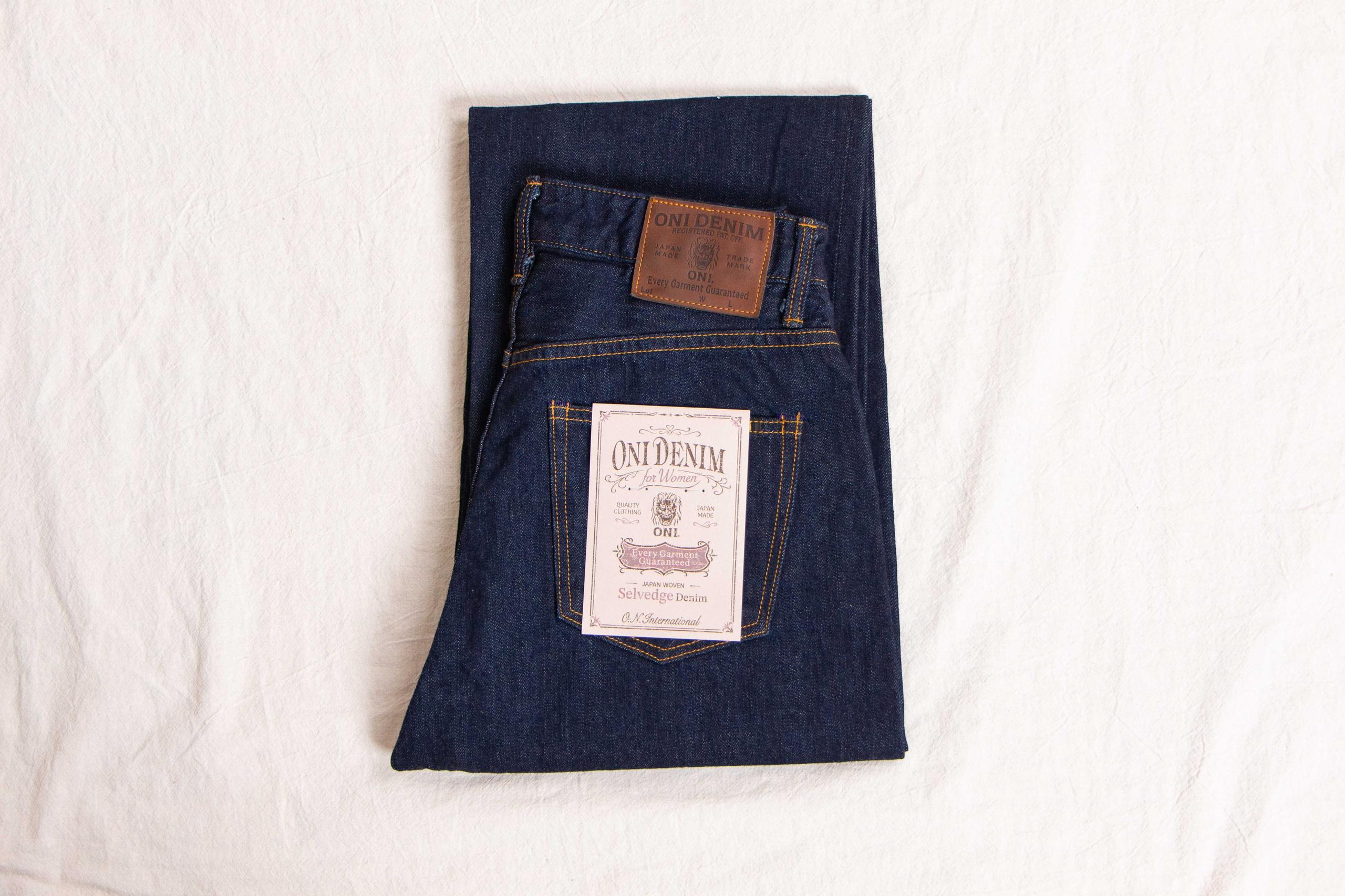 L722-12Z Ladies 12oz Selvedge Denim 女版超寬直筒原色赤耳牛仔褲