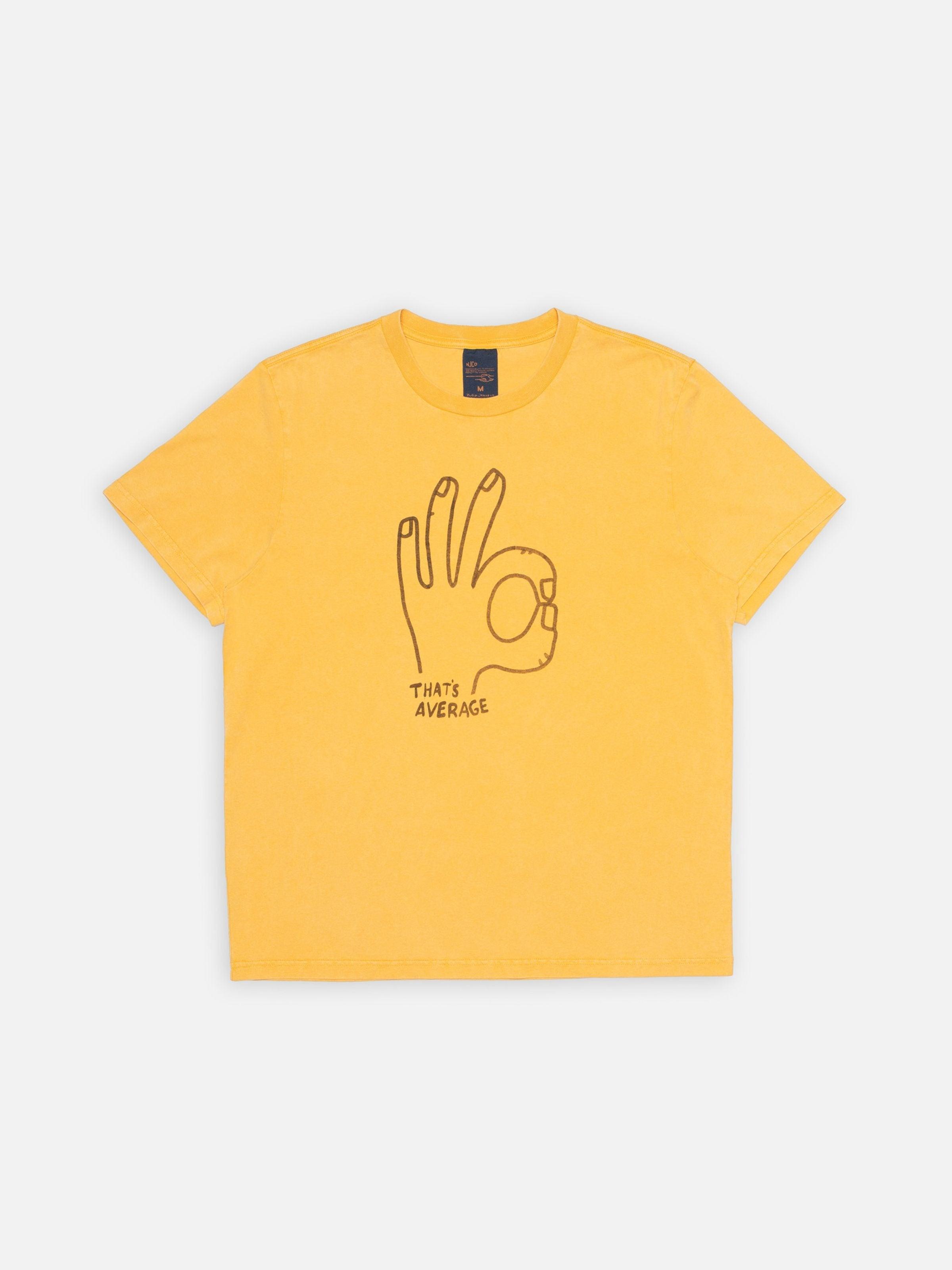 Roy Average T-Shirt Yellow 黃色短袖圖 T